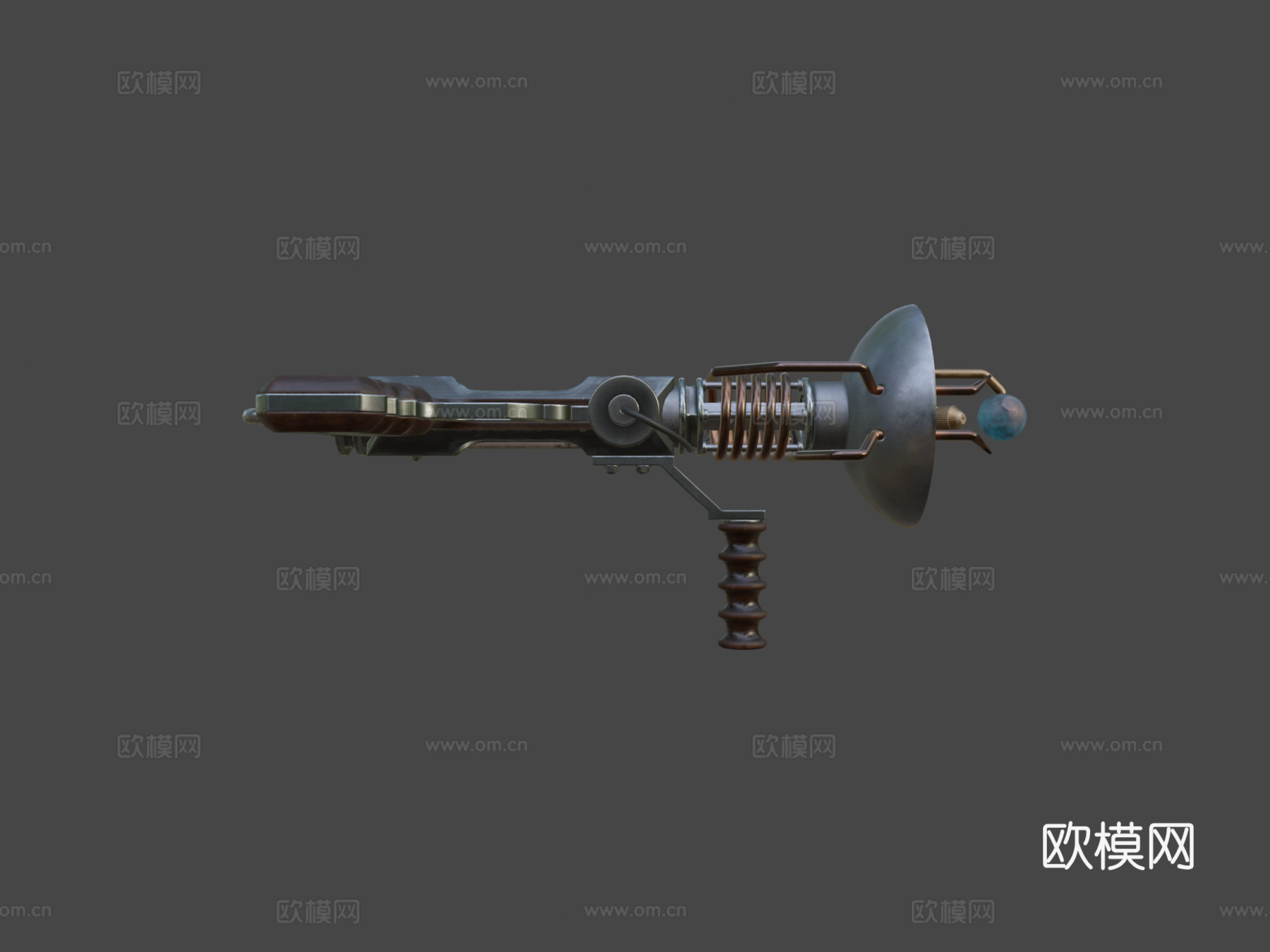 蒸汽朋克射线枪3d模型下载（渲染图6）