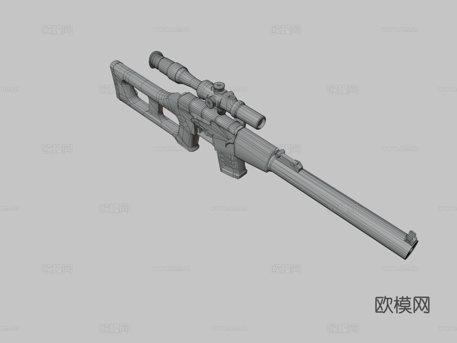 绝地求生WackyJacky101的VSS皮肤3d模型下载（渲染图3）