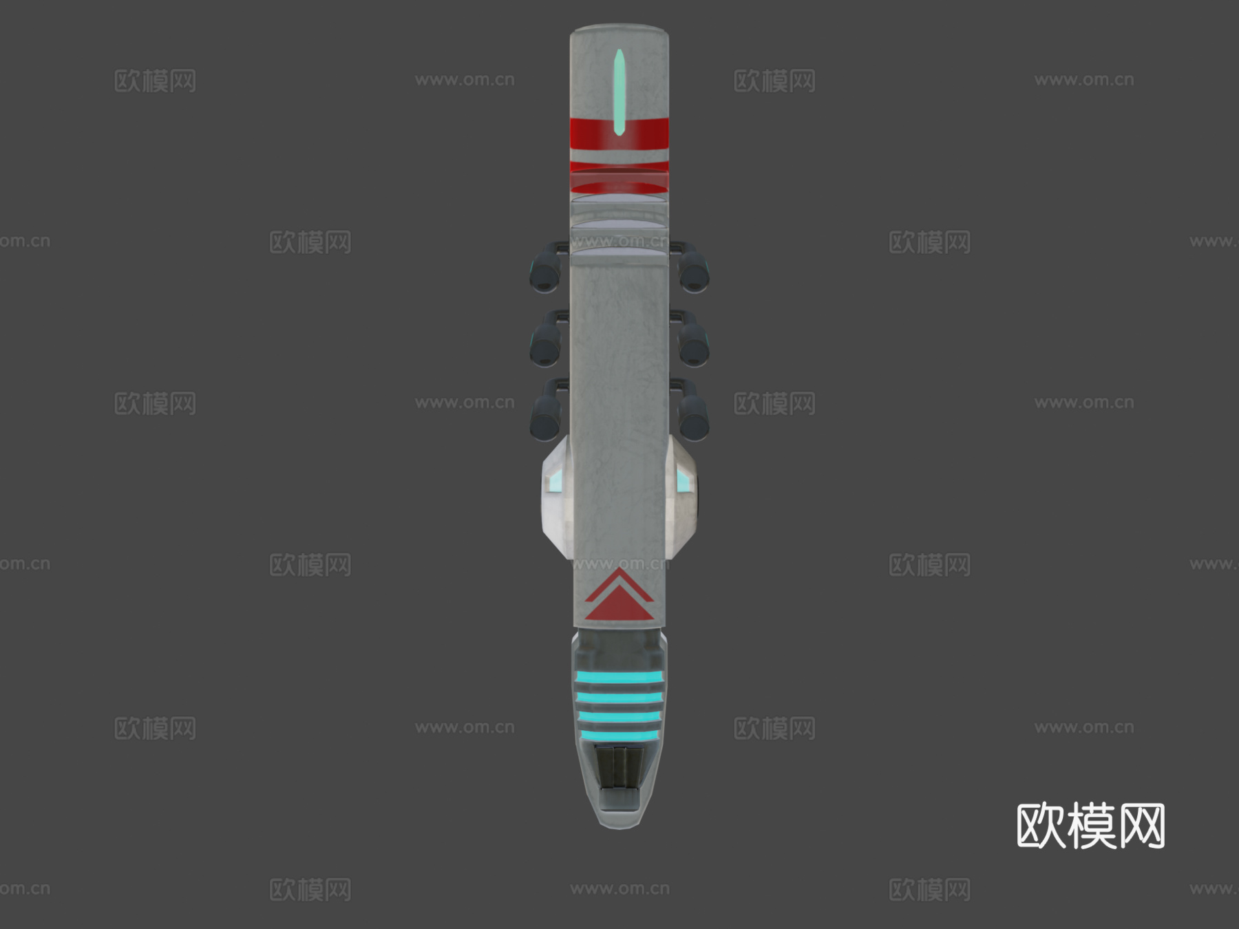 赛博朋克枪T113d模型下载（渲染图7）