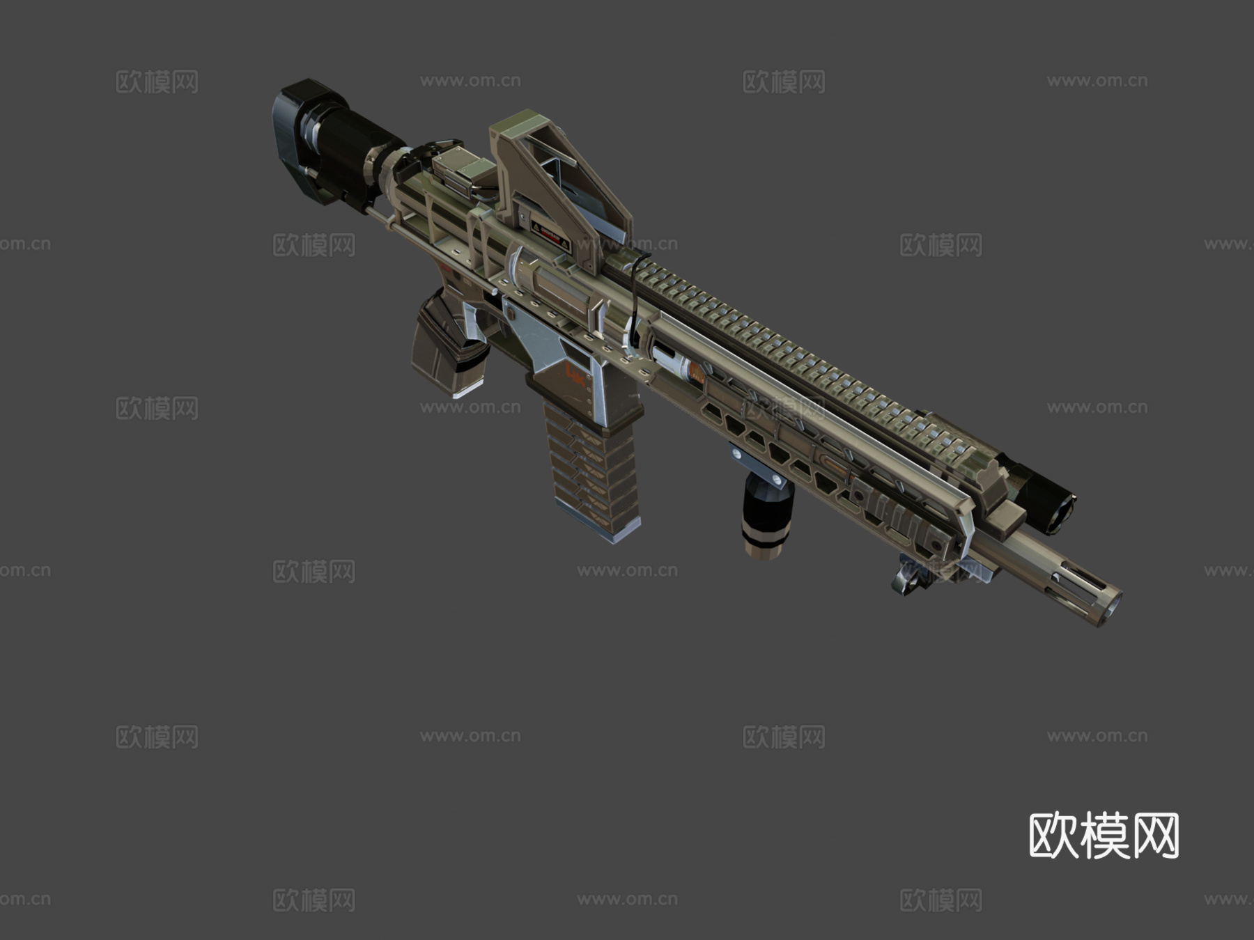 A.V.A的HK416C高级版3d模型下载（渲染图7）