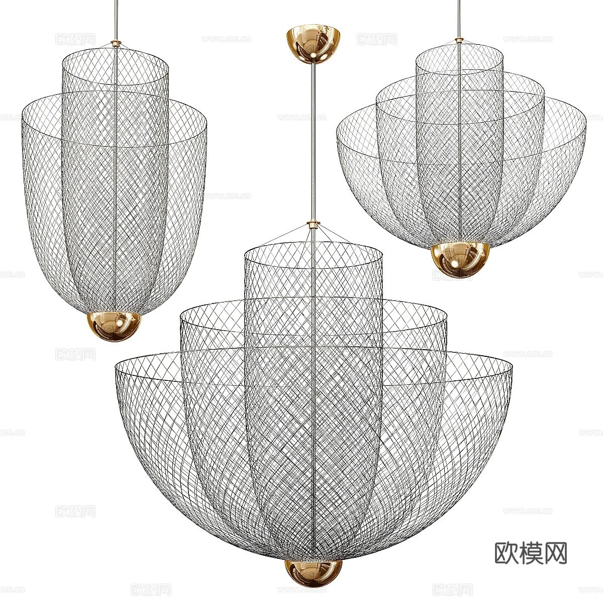 Moooi 网状几何吊灯3d模型
