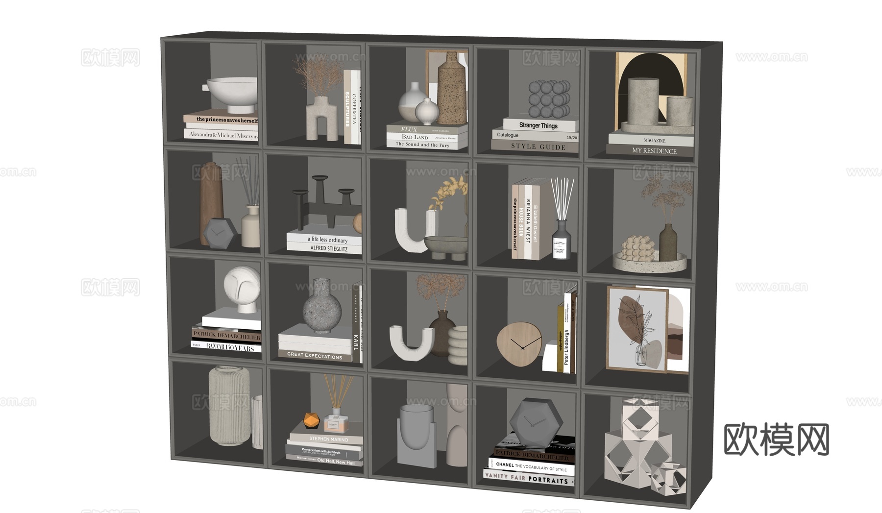 现代装饰柜su模型