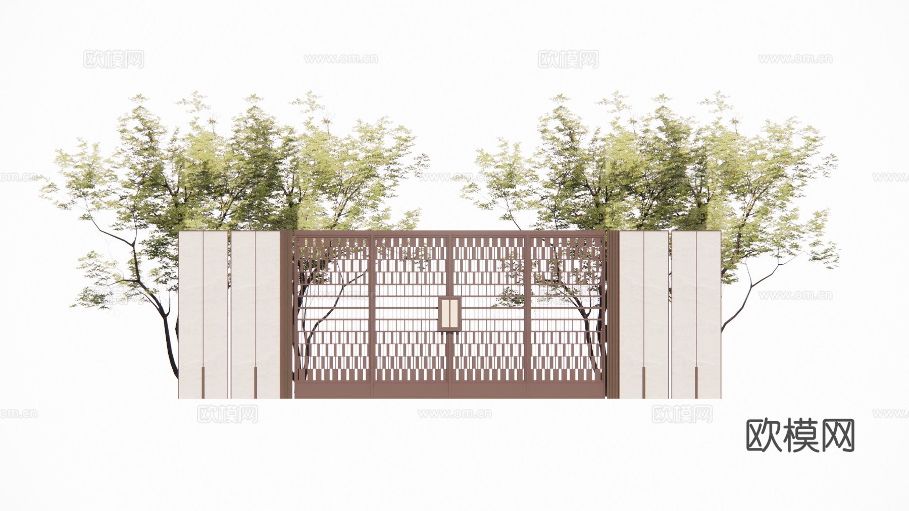 草坪灯 庭院门 水池 屋顶花园 门 室内景观 庭院 造景 景su模型