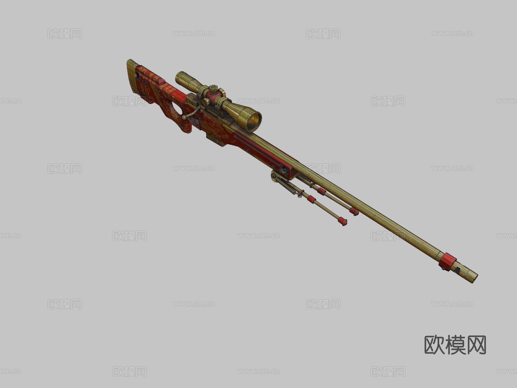 AWP鬼彻3d模型下载（渲染图2）