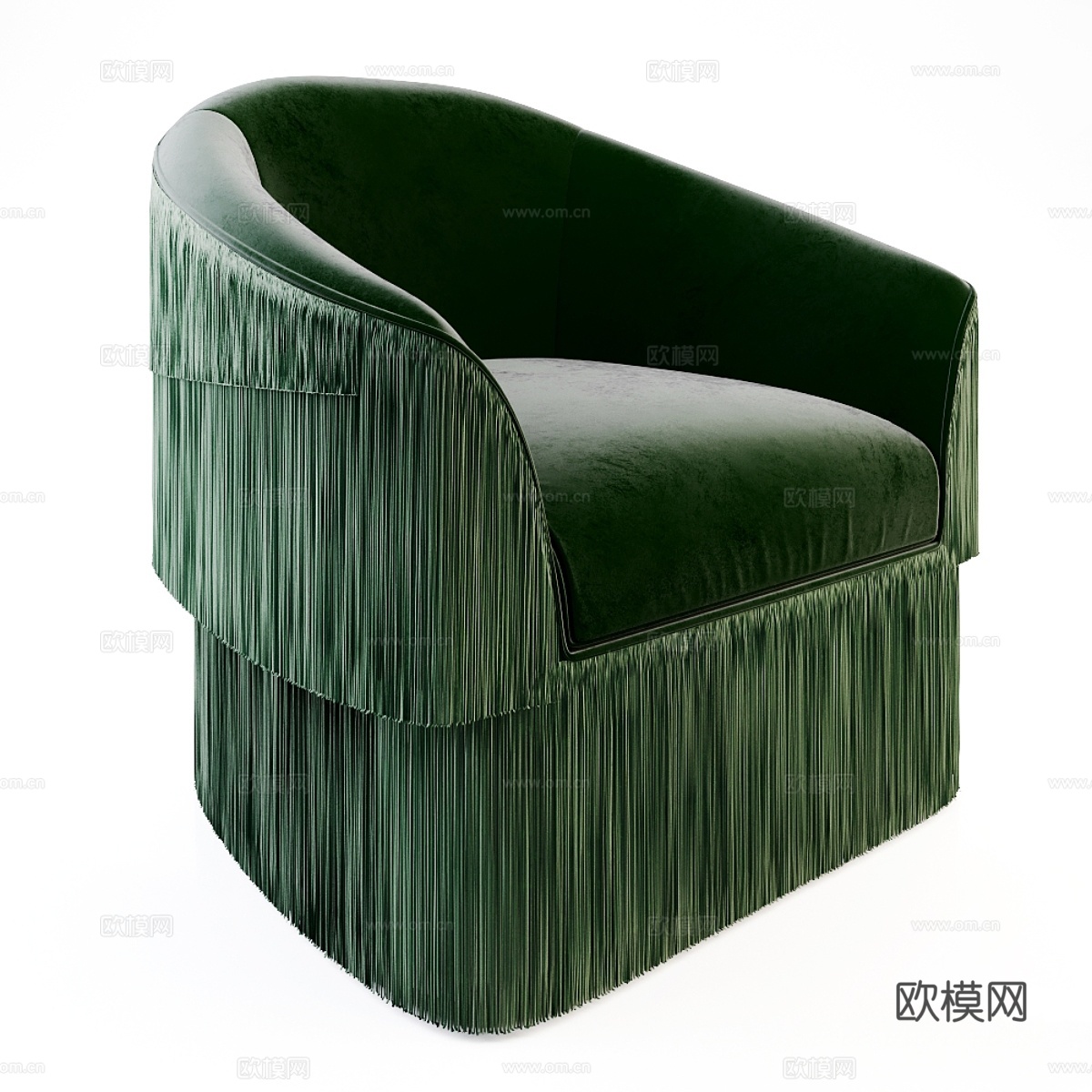 Munna流苏扶手椅3d模型下载