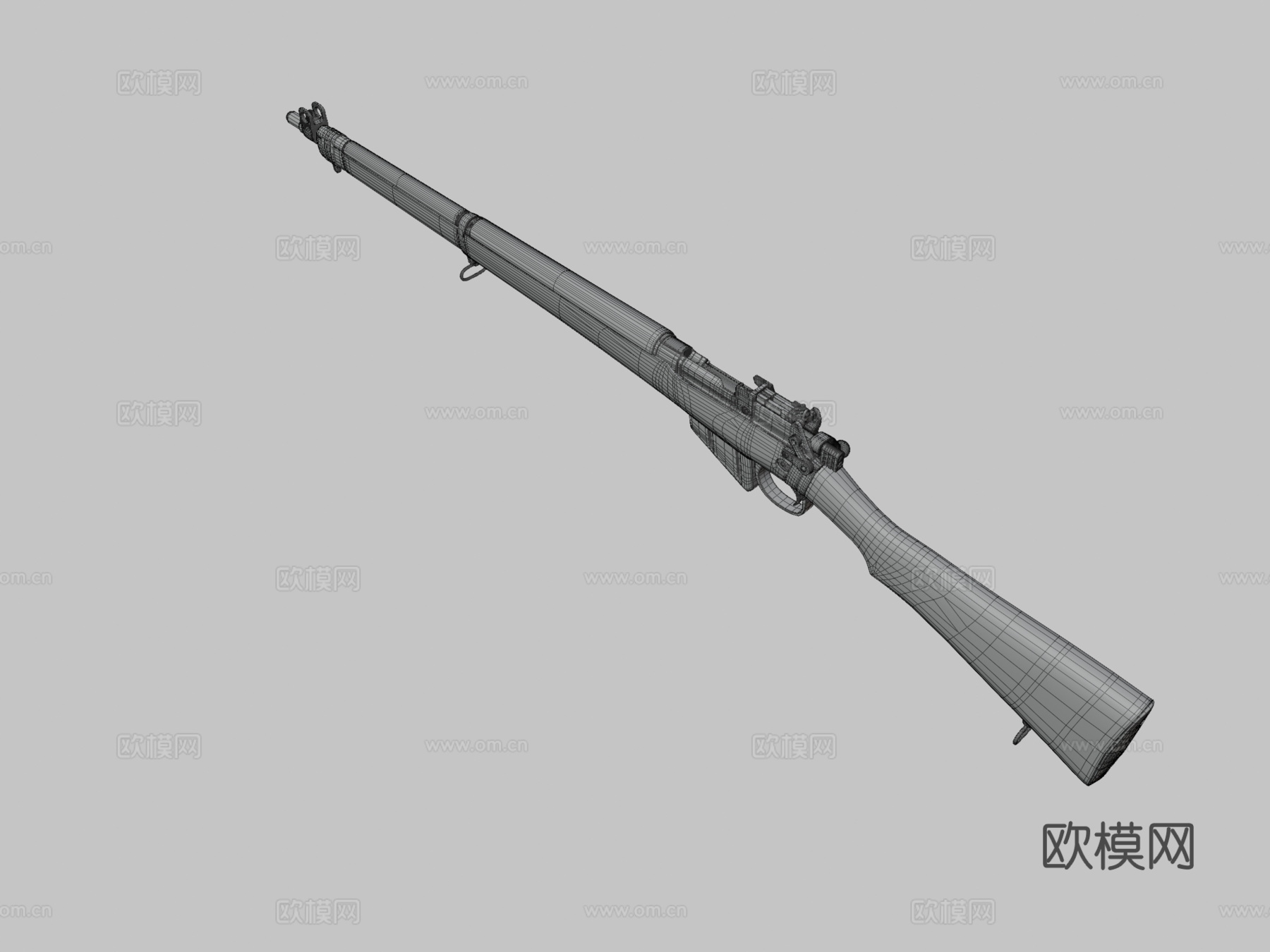 李恩菲尔德No.4 Mk 23d模型下载（渲染图3）