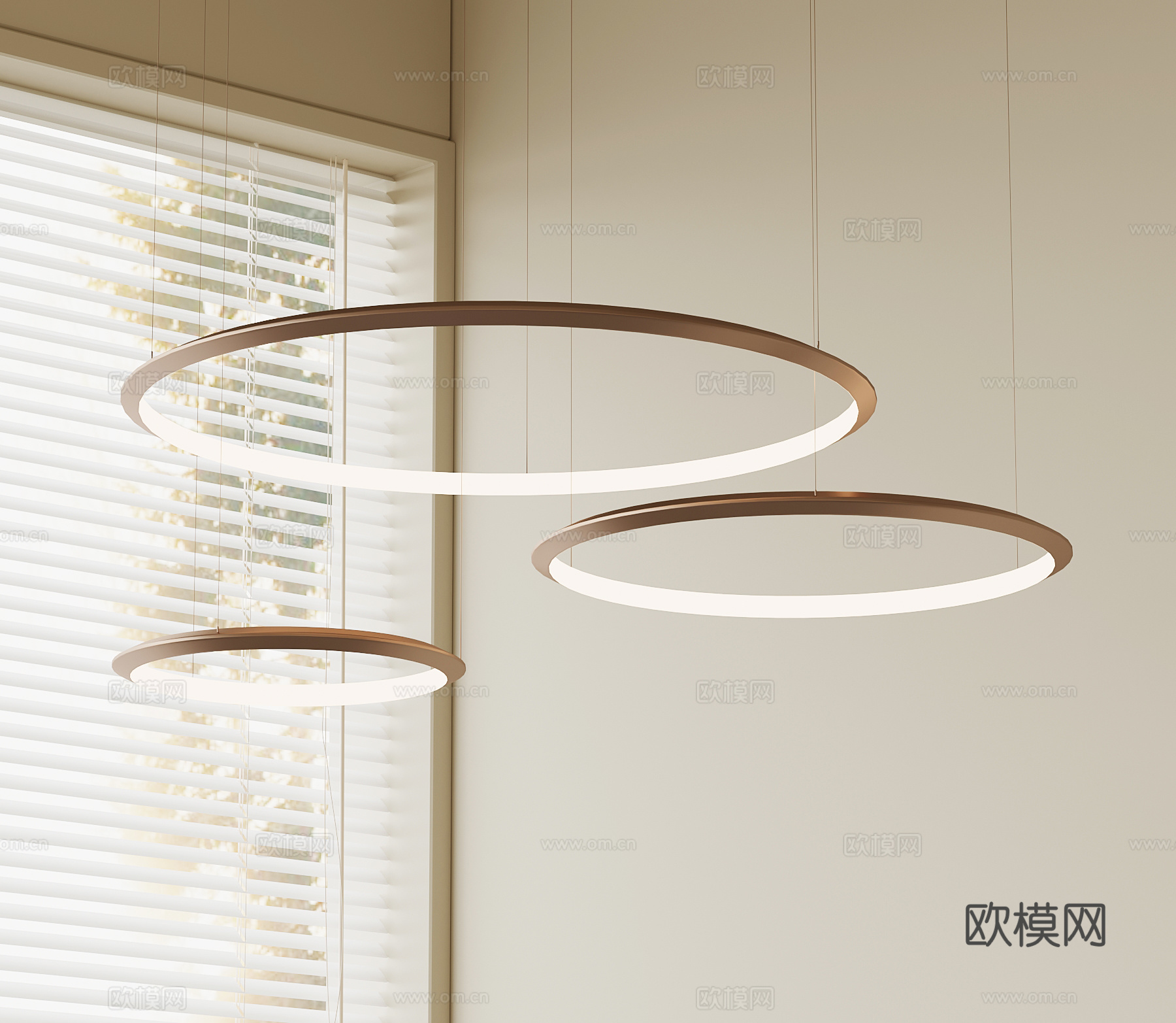 现代意式吊灯su模型
