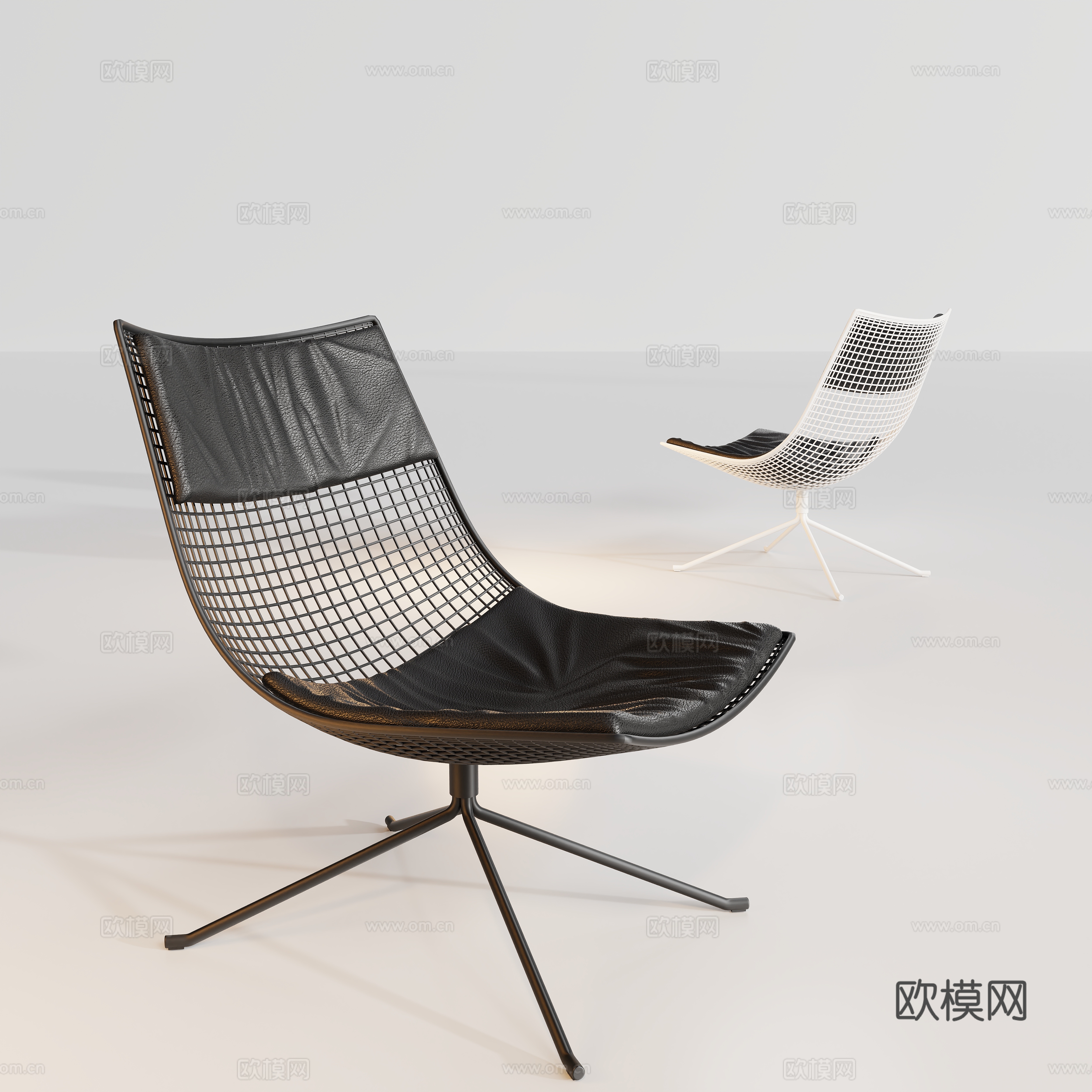 休闲金属沙发椅子su模型