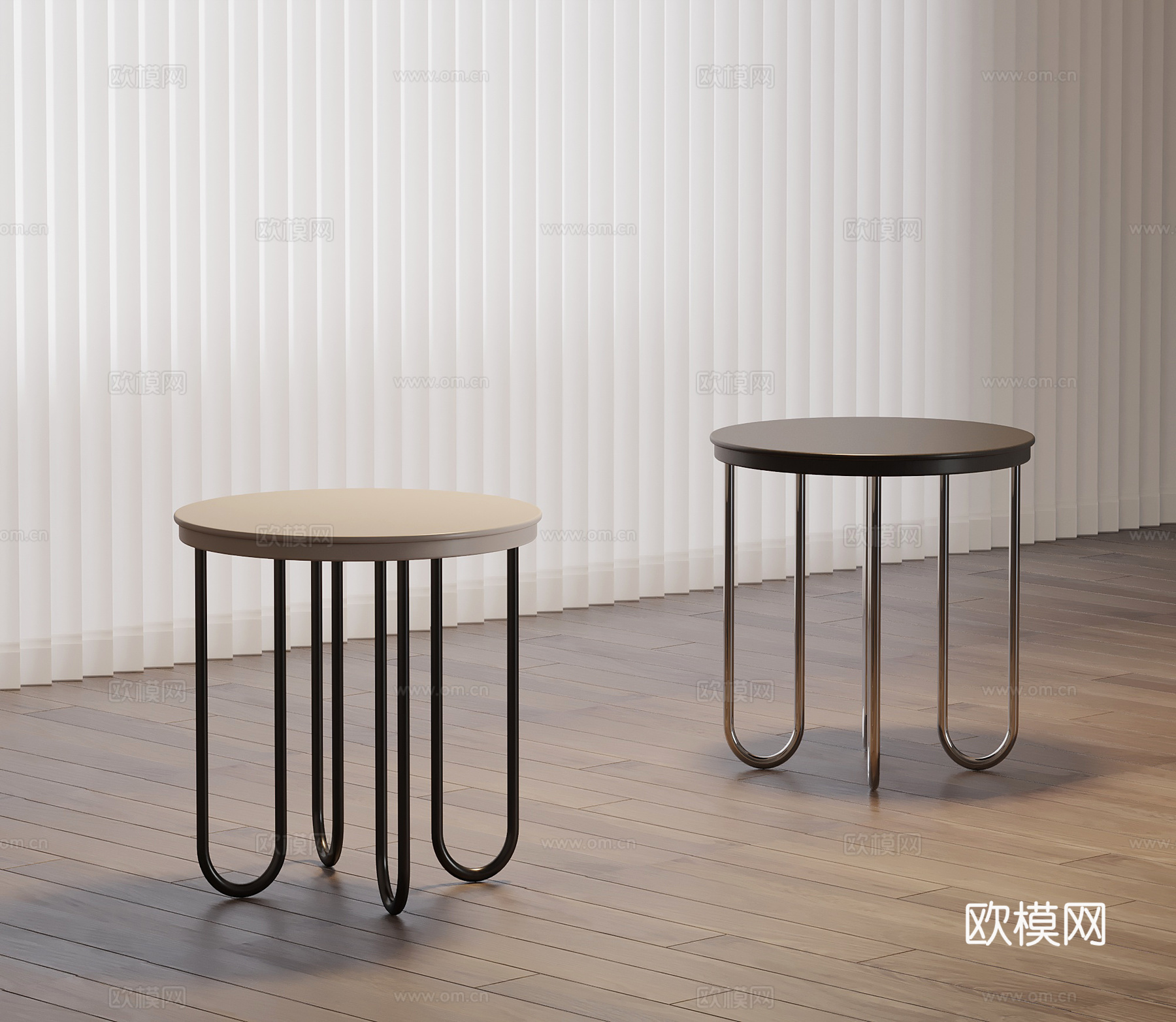 现代意式凳子 梳妆凳su模型