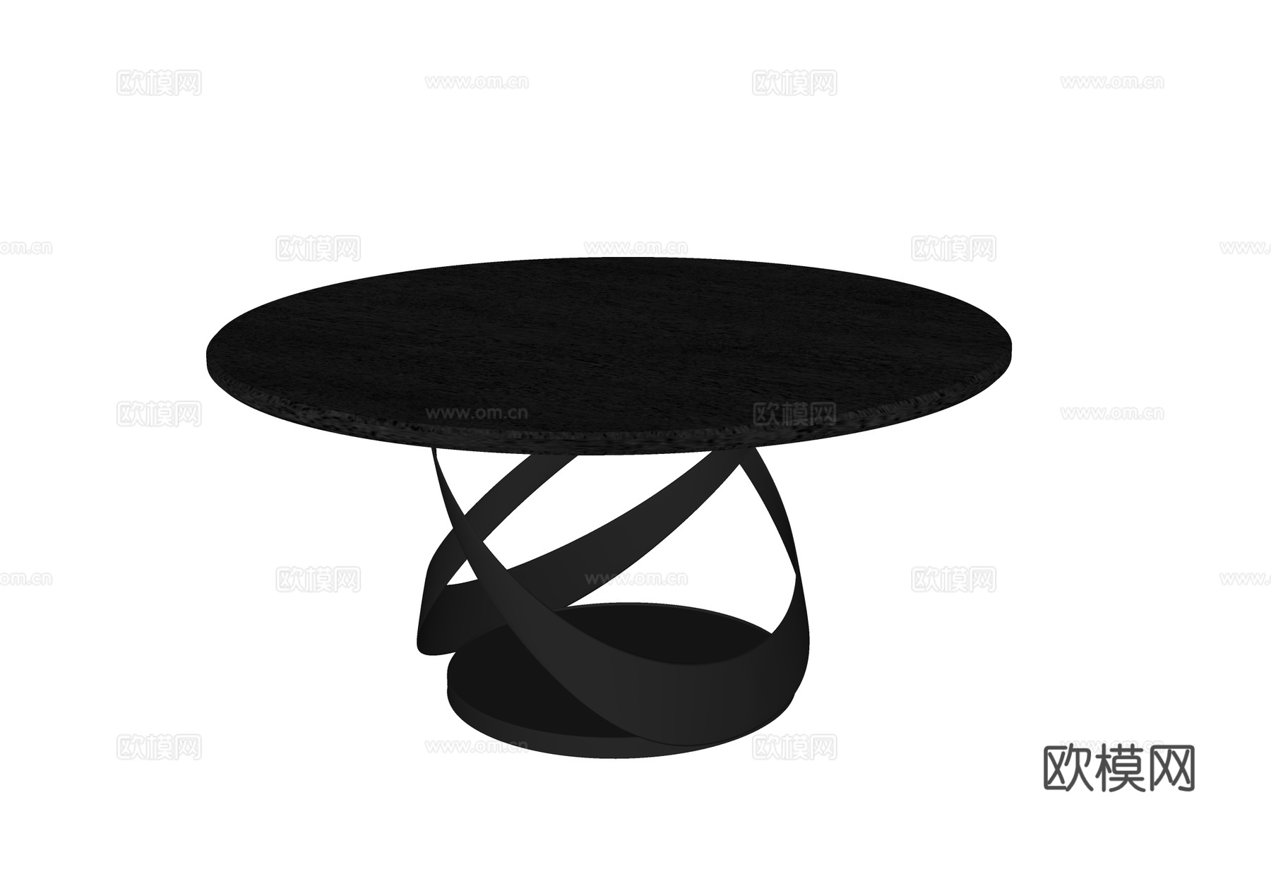 现代圆形餐桌su模型