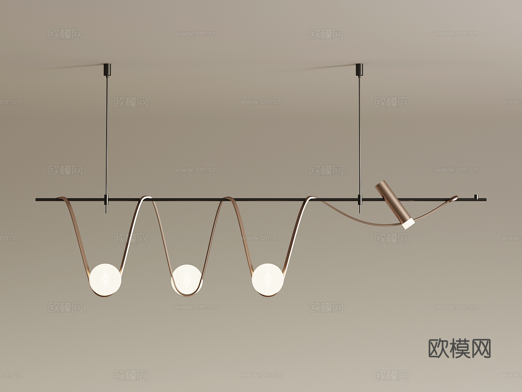 现代意式吊灯su模型