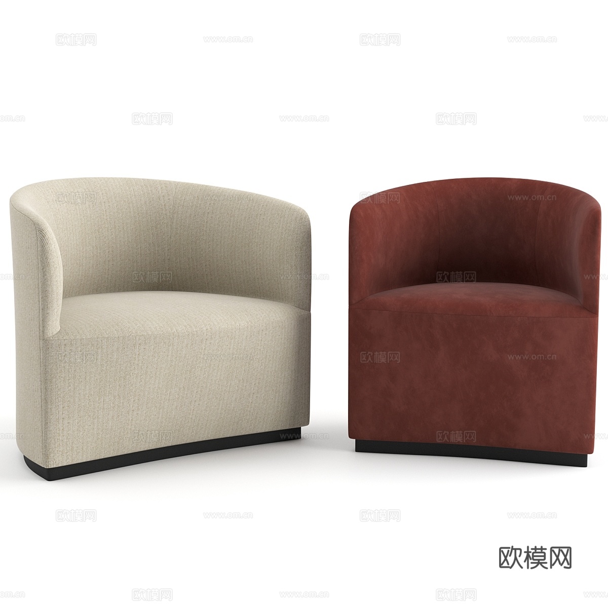 茶室休闲椅 + 俱乐部椅3d模型下载