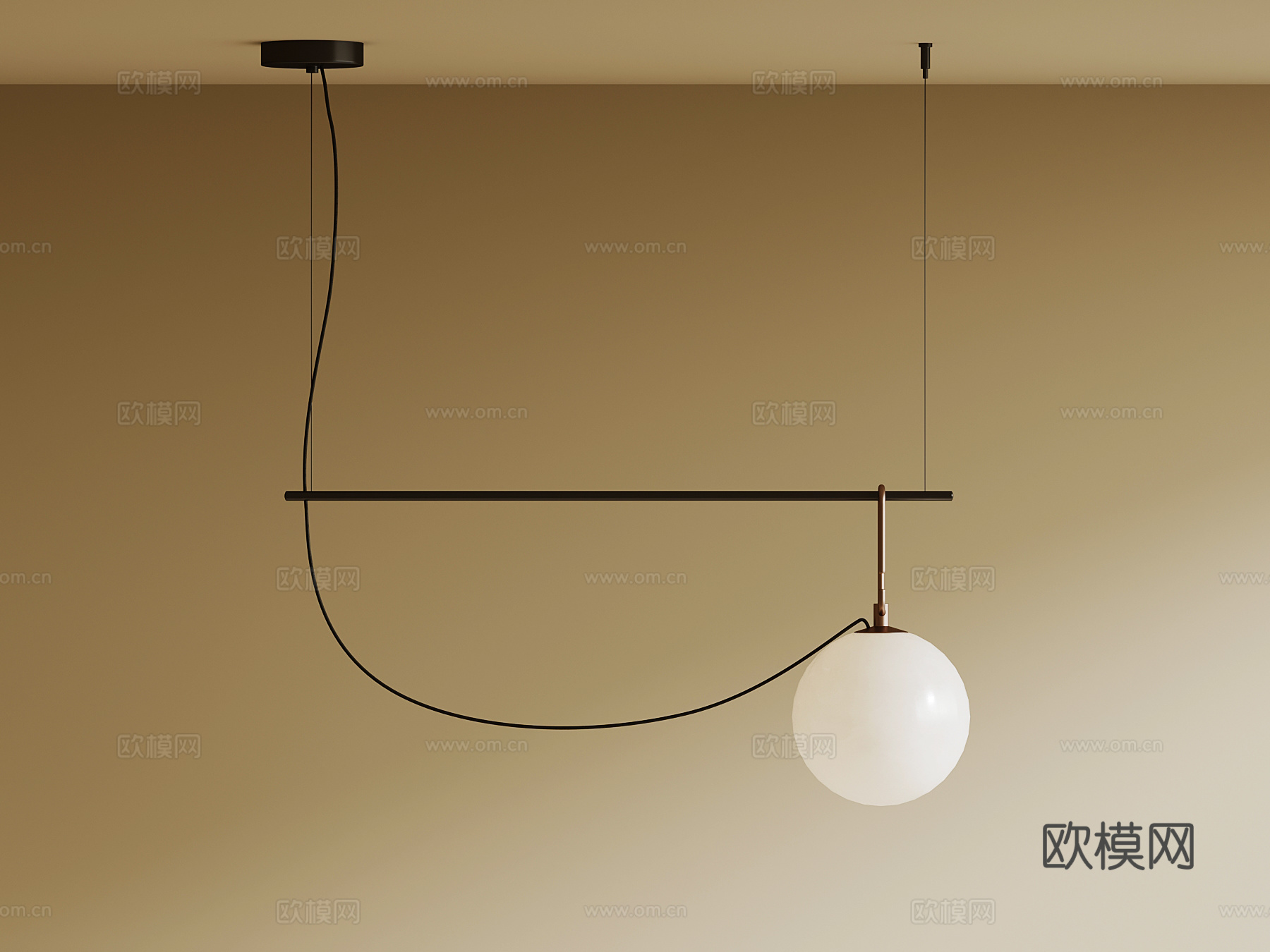 现代吊灯su模型