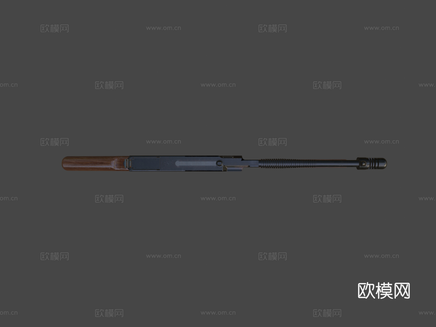 汤普森1928无弹匣3d模型下载（渲染图6）