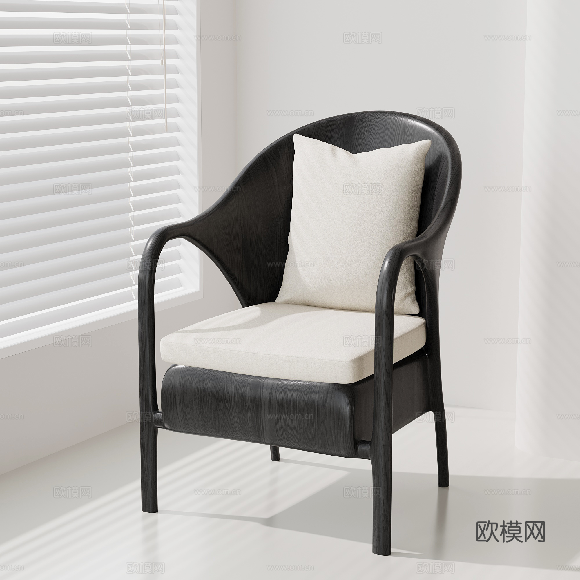 现代意式休闲椅su模型