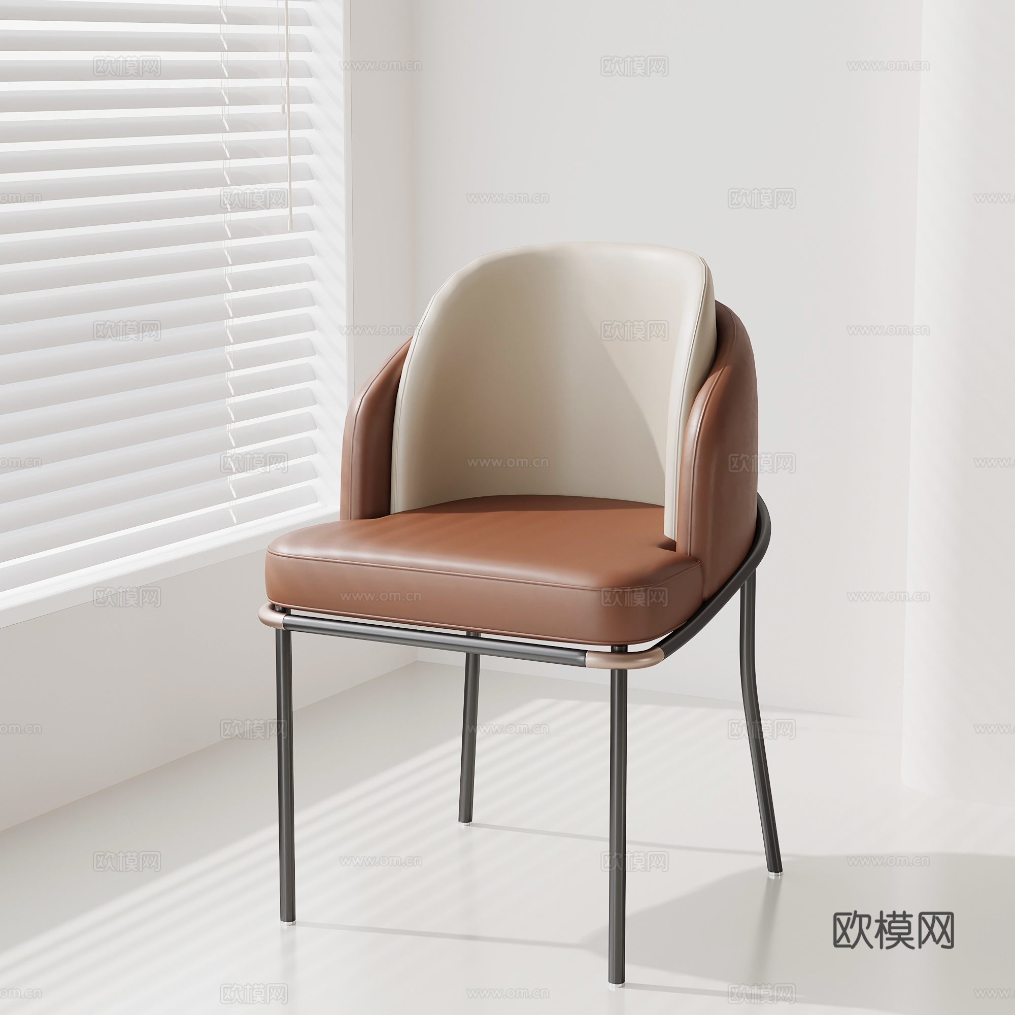 现代意式餐椅 单椅 椅子su模型