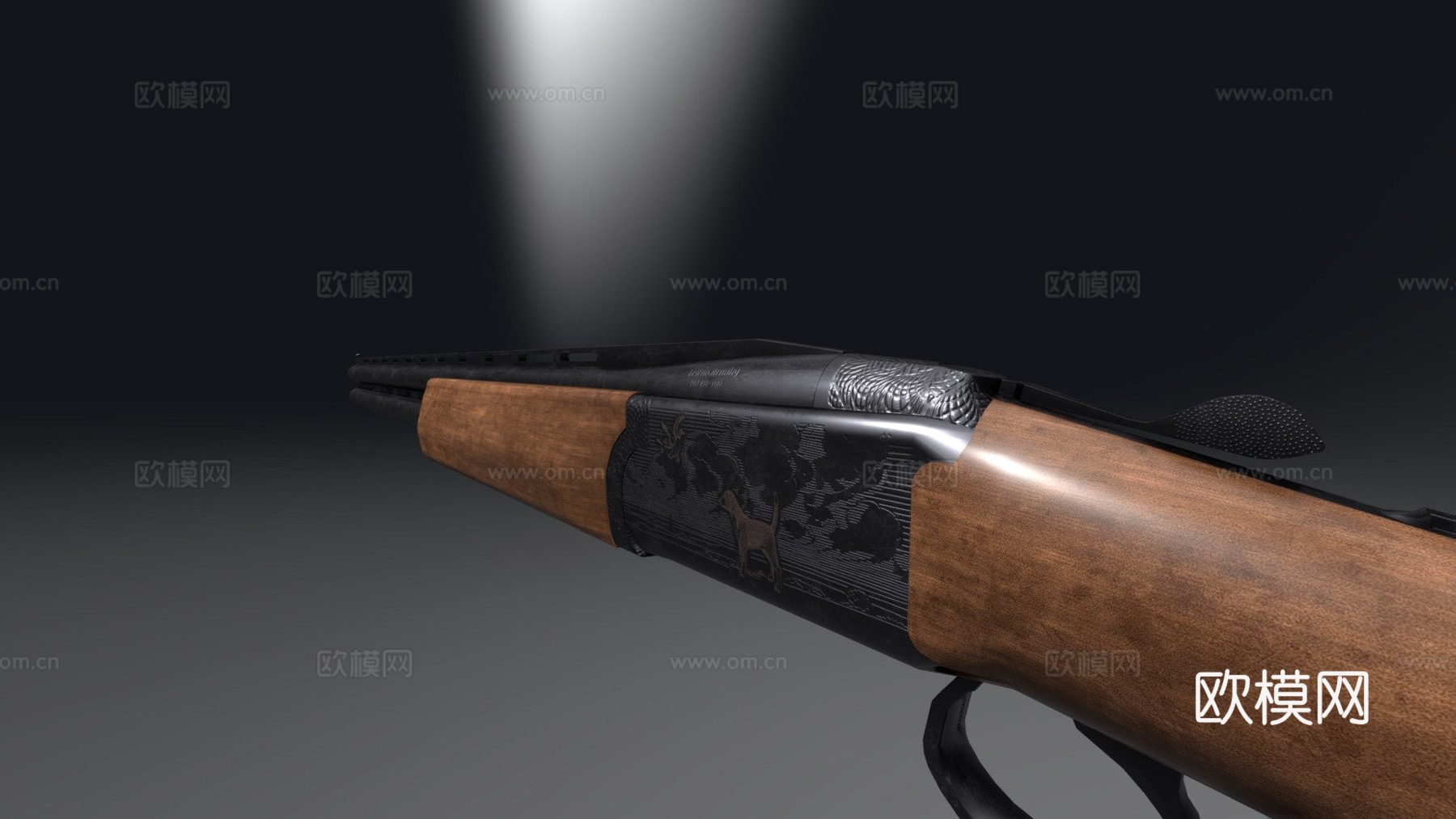 叠排式猎枪3d模型3d模型下载（渲染图1）