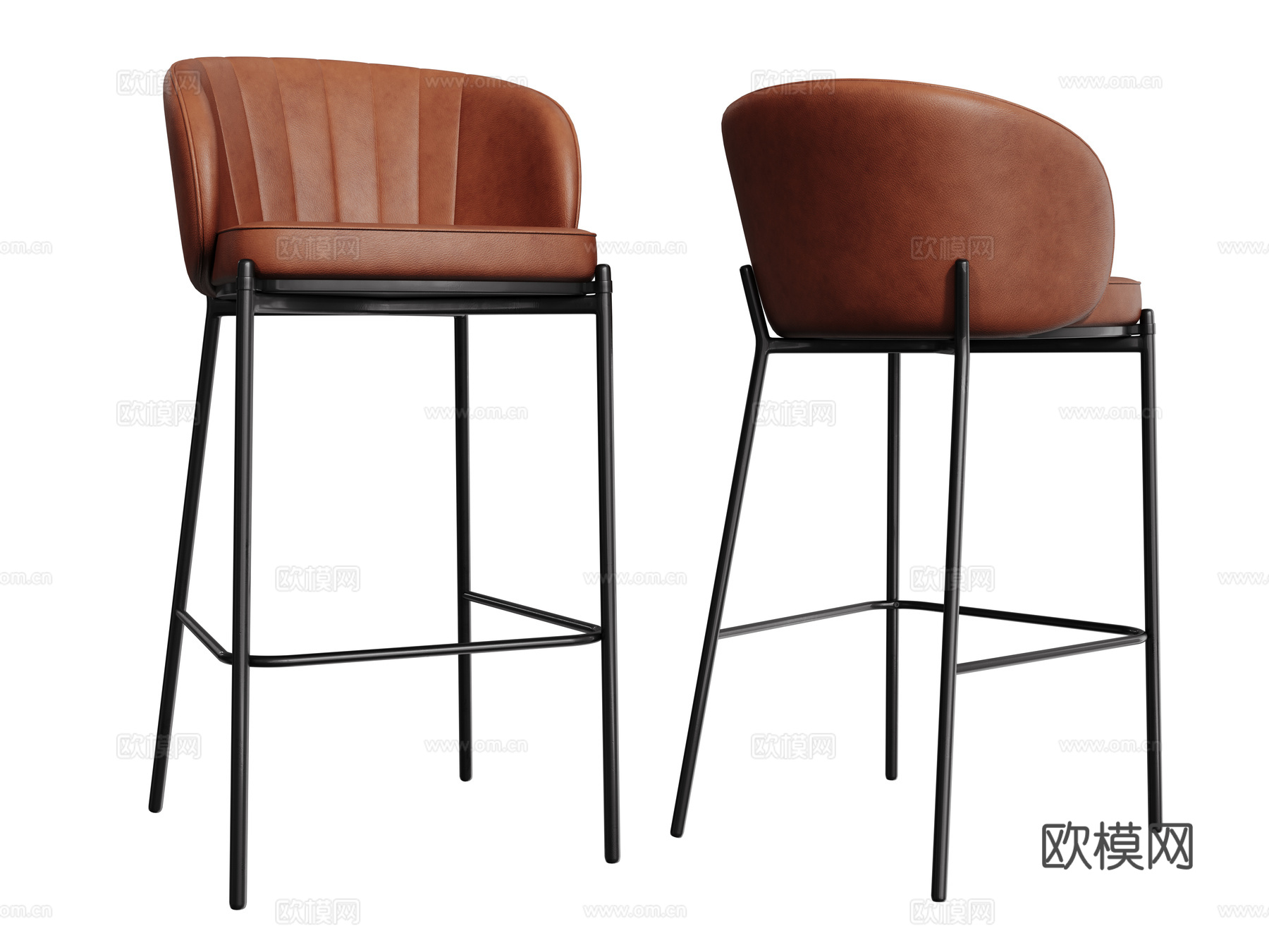 现代吧椅 巴凳 高脚椅 高脚凳 休闲椅su模型