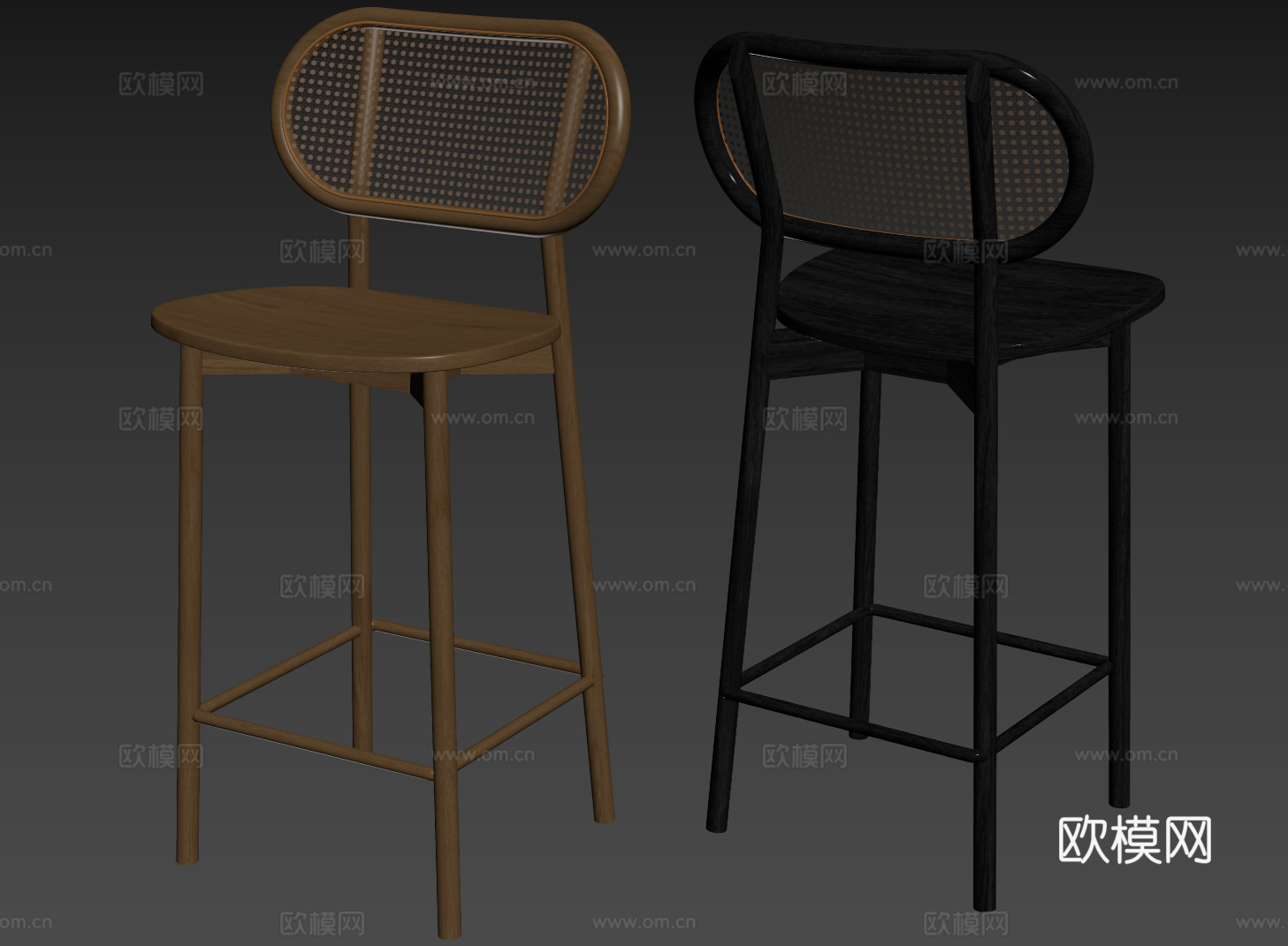 侘寂吧椅 巴凳 高脚椅 高脚凳 休闲椅su模型