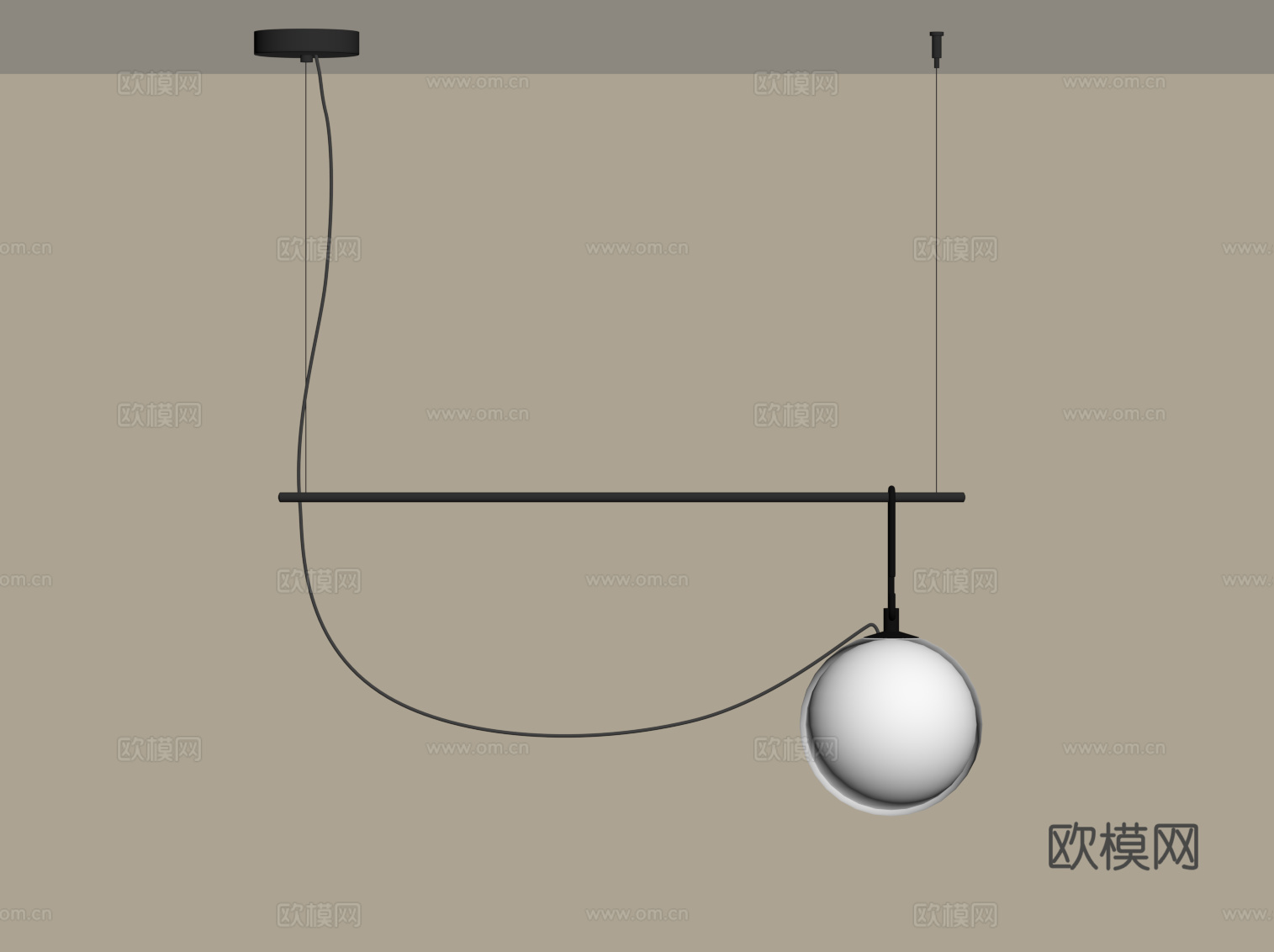 现代吊灯su模型