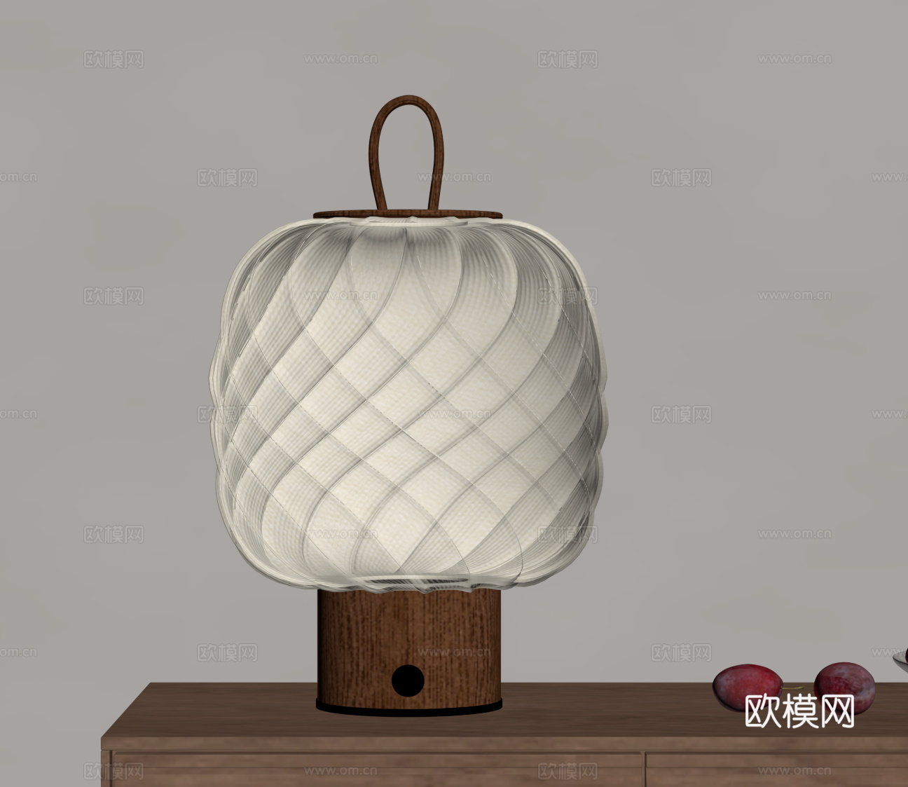 中古风台灯 新中式台灯 床头灯su模型