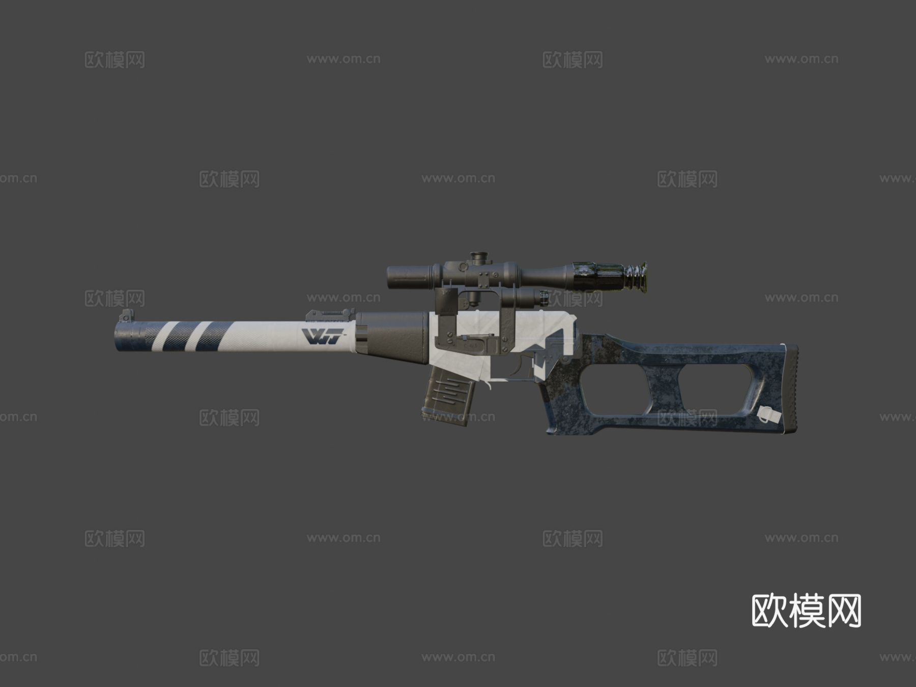 绝地求生WackyJacky101的VSS皮肤3d模型下载（渲染图5）