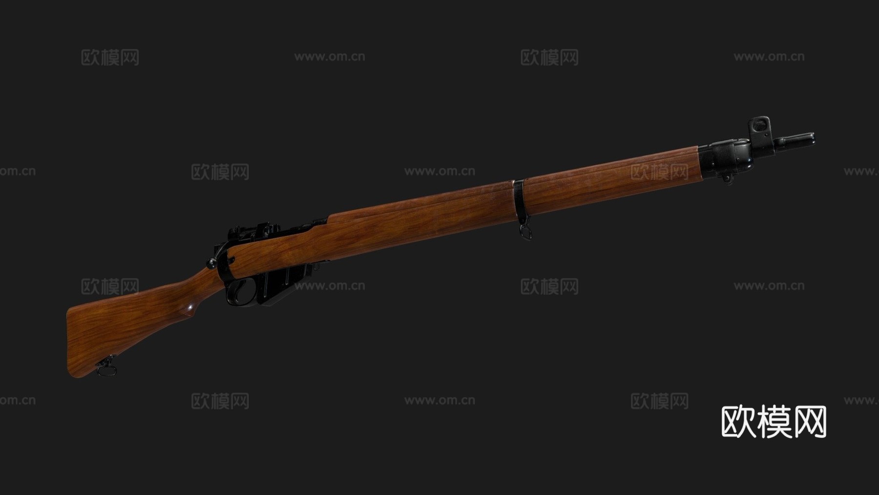 李恩菲尔德No.4 Mk 23d模型下载（渲染图1）