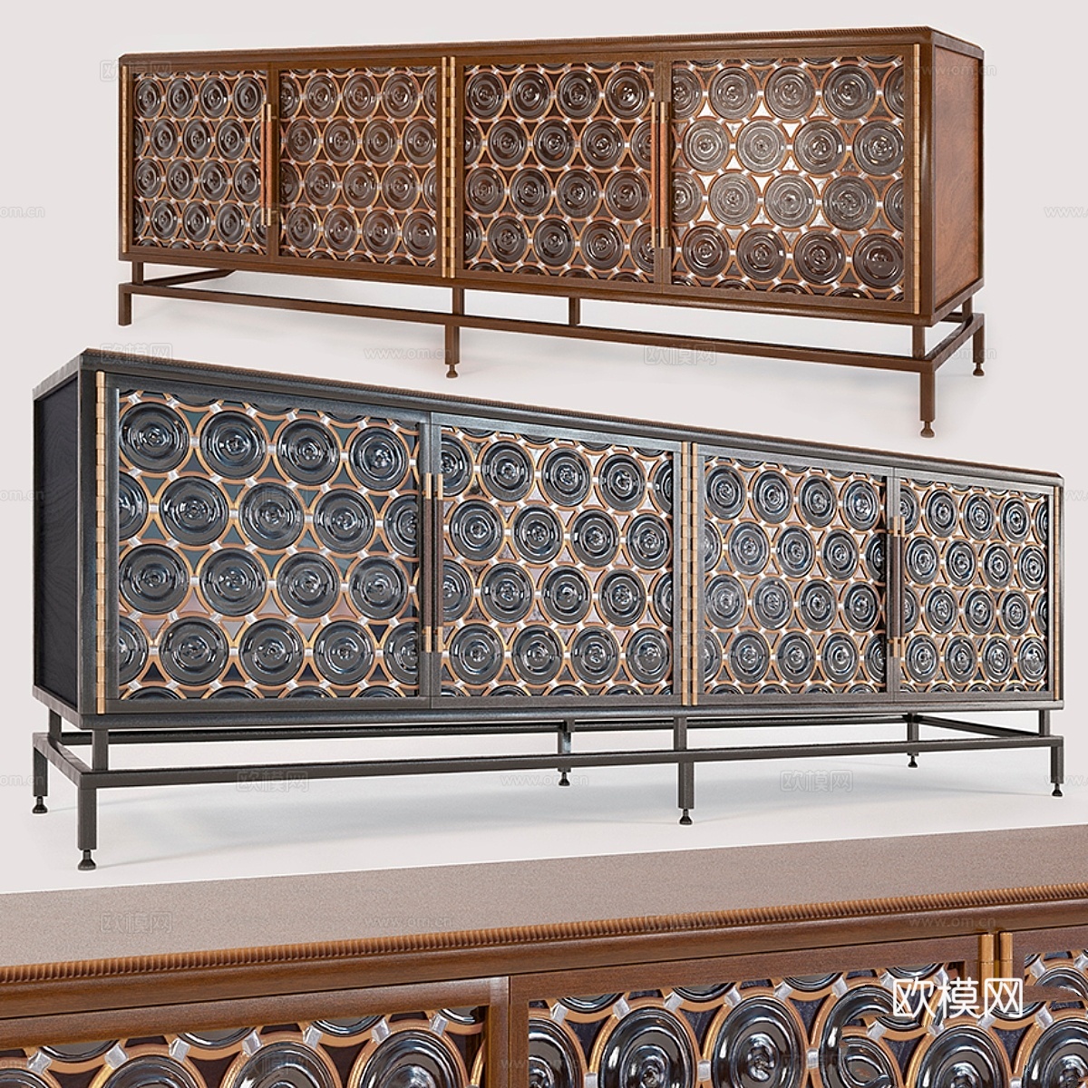 约翰·庞普设计的RONDELLE边柜3d模型下载