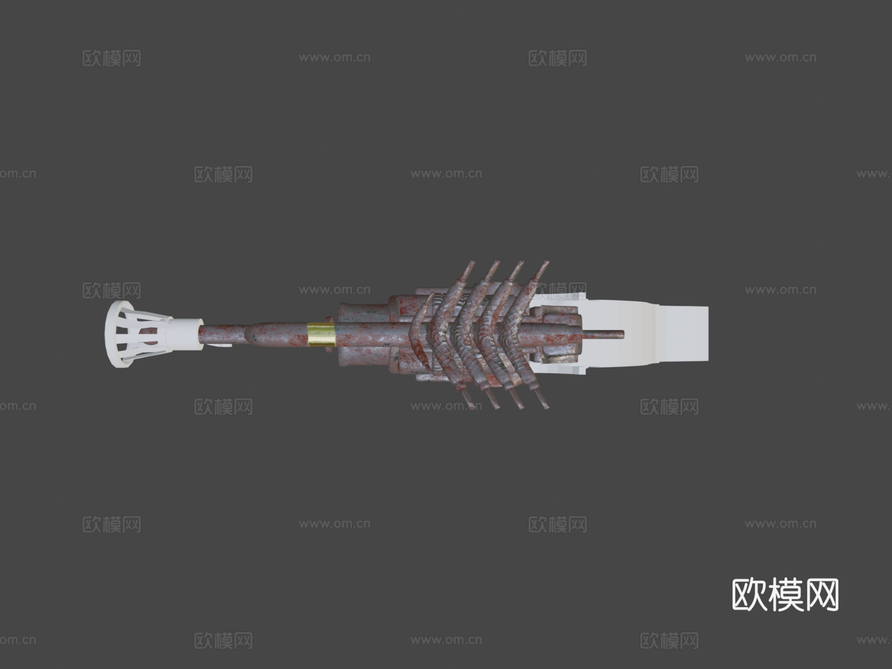 蒸汽朋克枪3d模型下载（渲染图8）