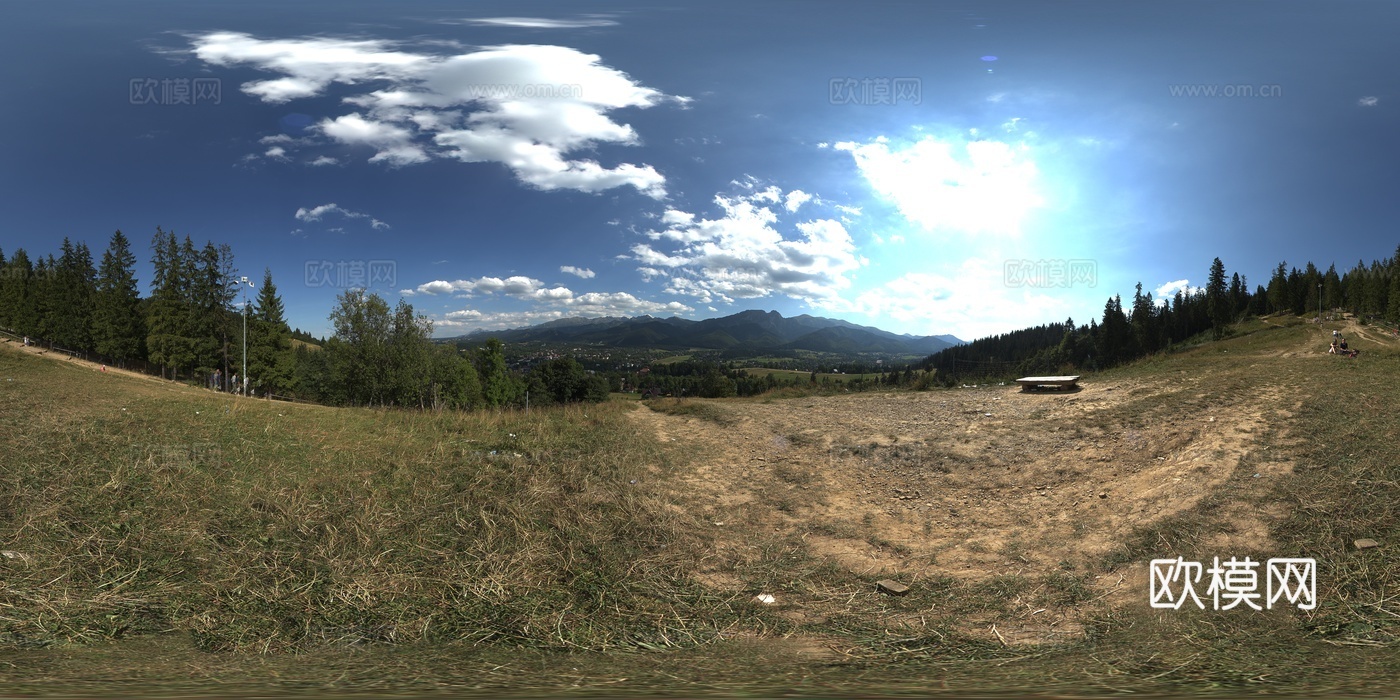 户外天空城镇远景大山自然风景