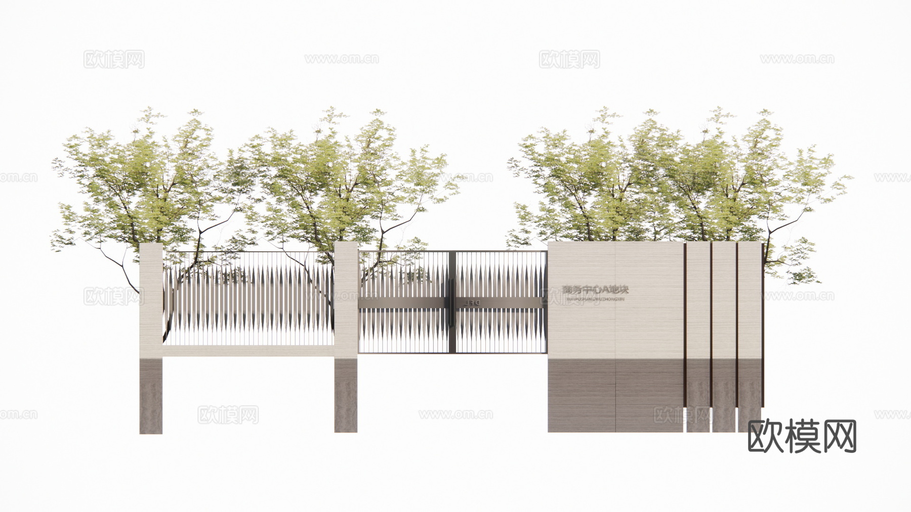 草坪灯 庭院门 水池 屋顶花园 门 室内景观 庭院 造景 景su模型