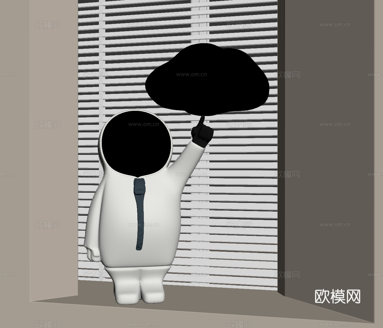 现代雕塑 摆件su模型