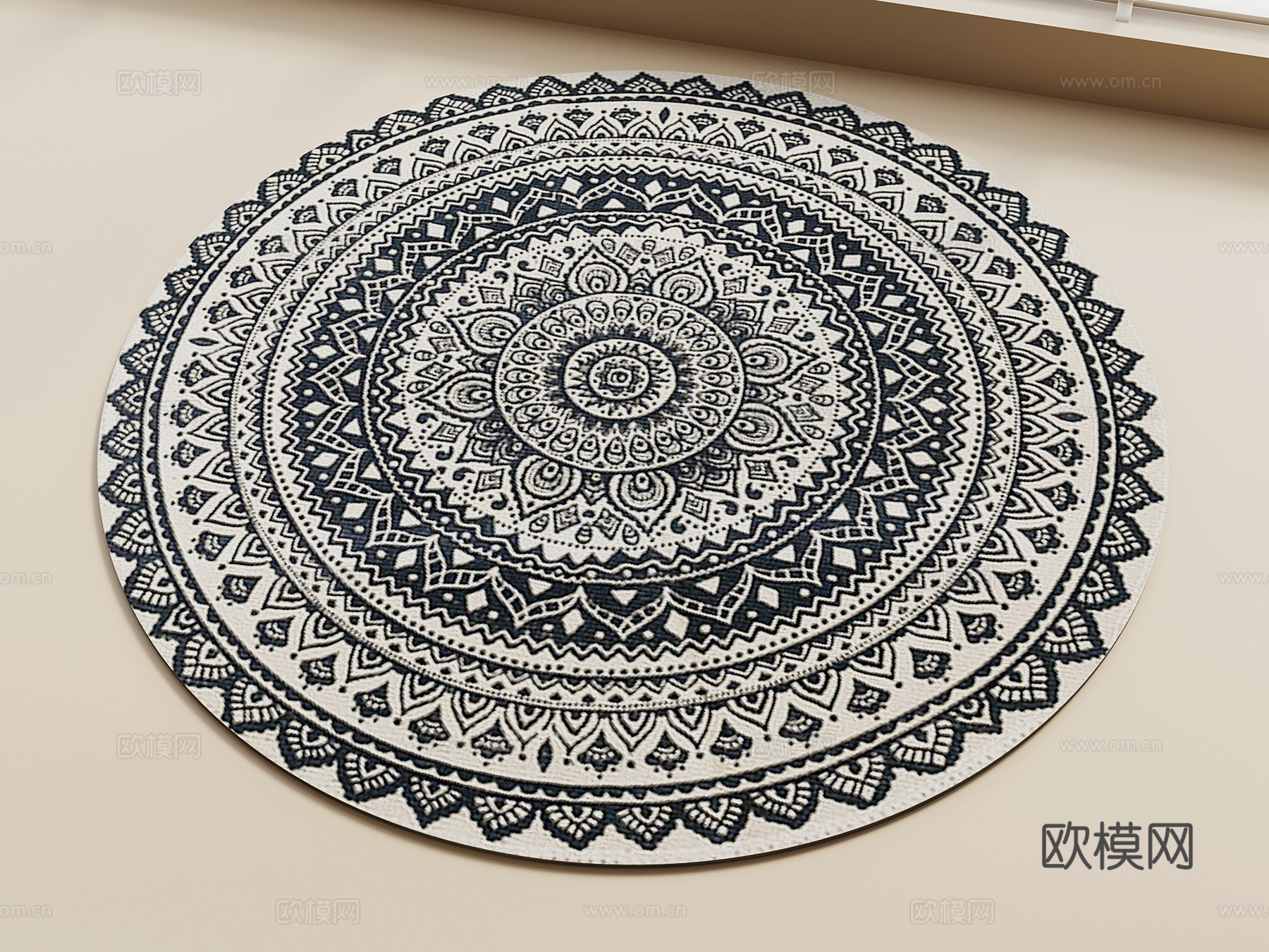 法式复古地毯su模型