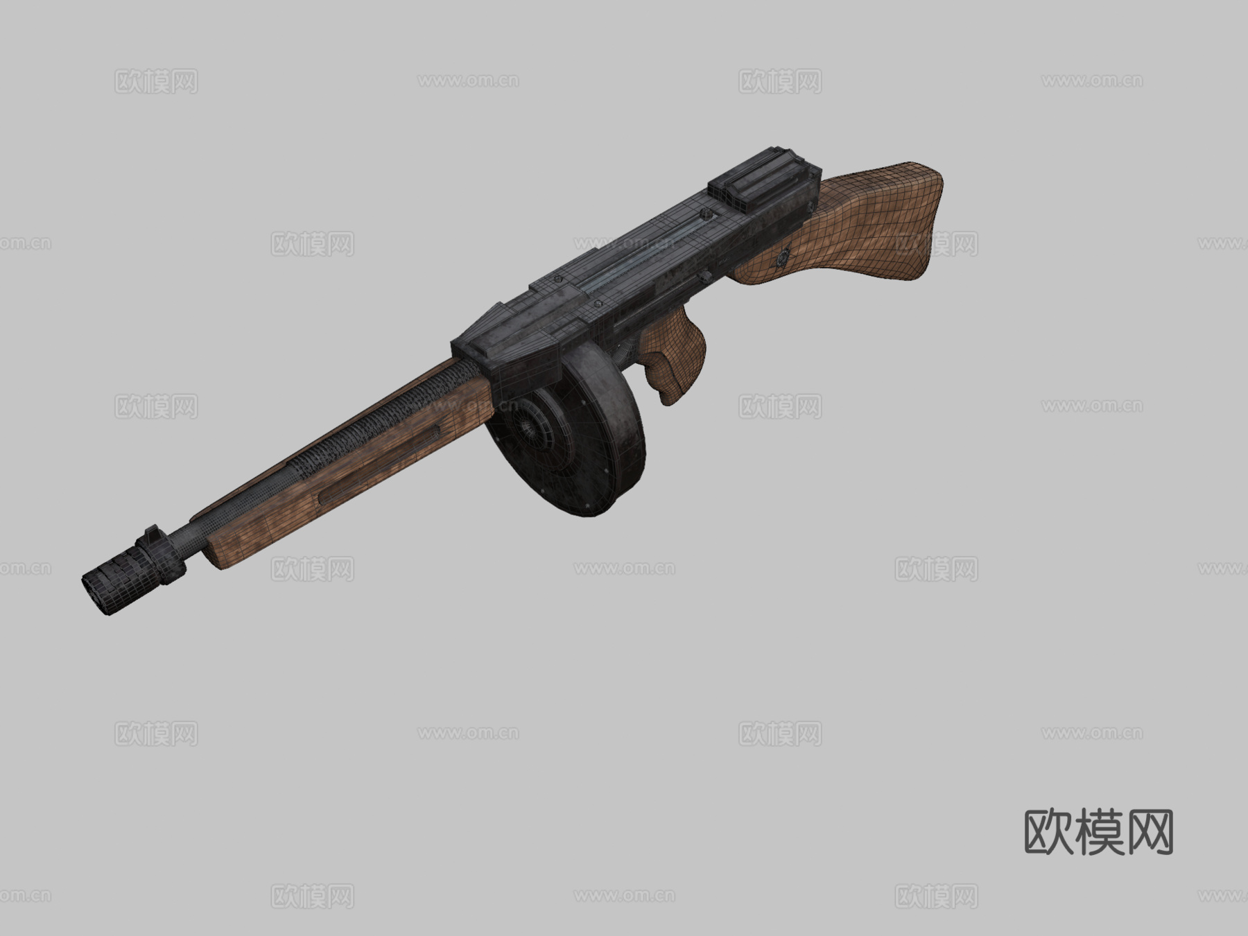 汤普森M1A13d模型下载（渲染图2）