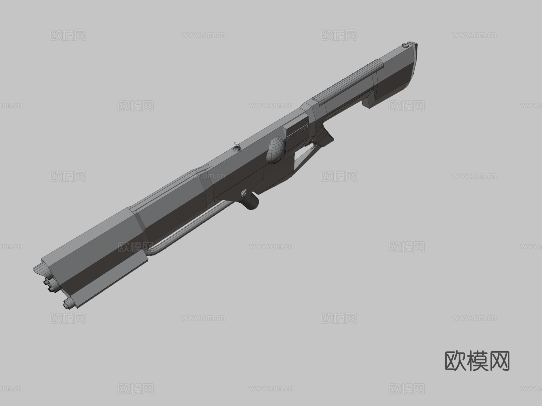 EM90A2激光射线枪3d模型下载（渲染图3）
