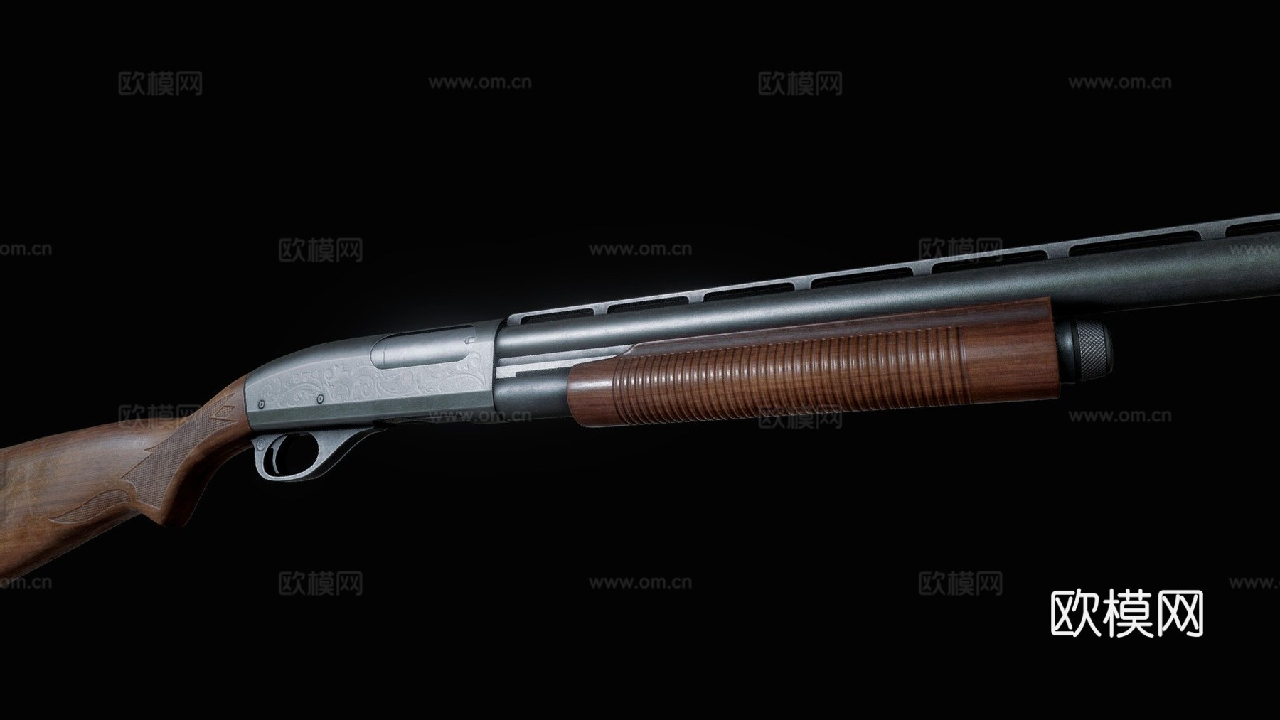 FPS霰弹枪3d模型下载（渲染图1）