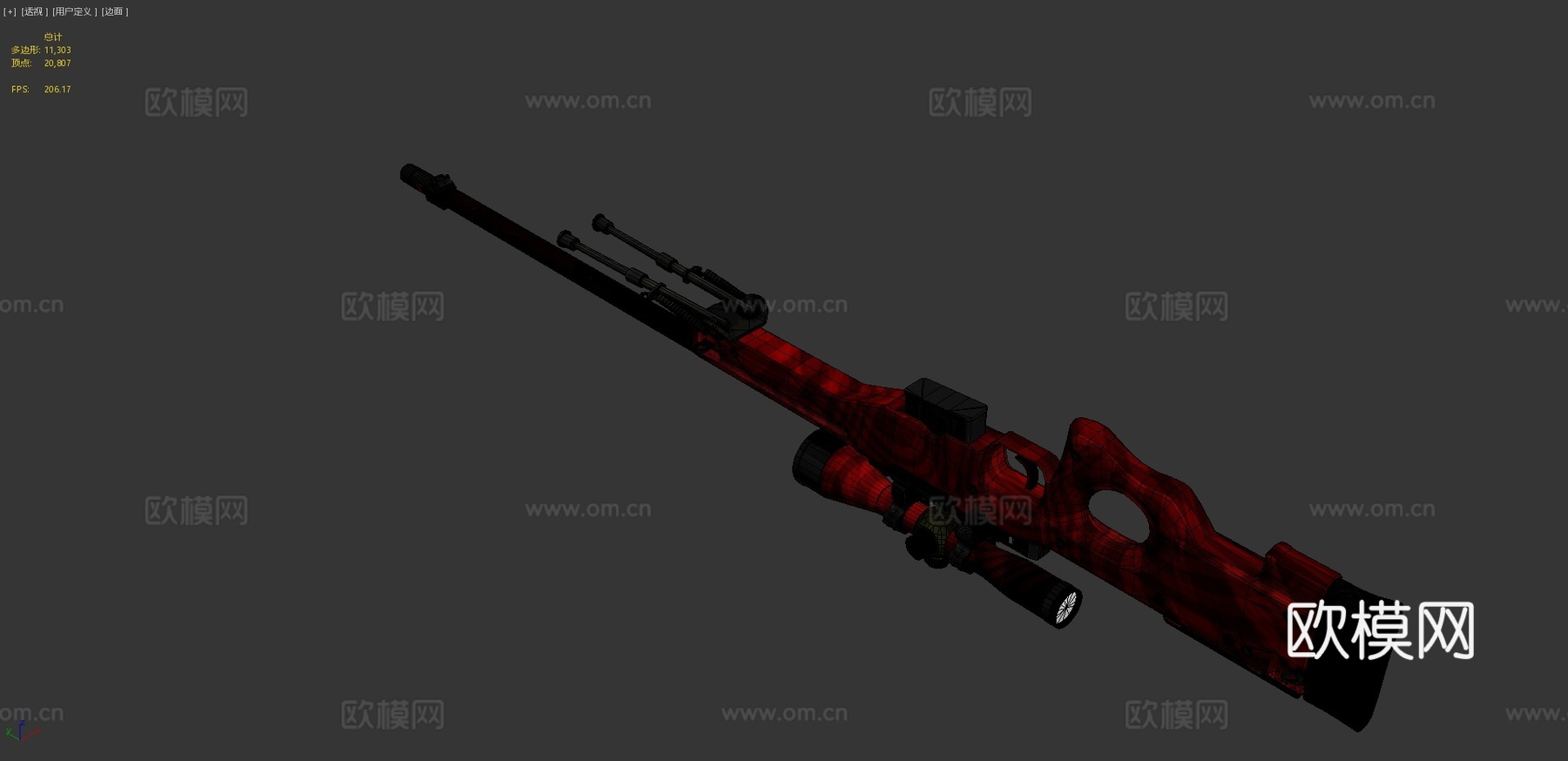 AWP血猎犬3d模型下载（渲染图4）