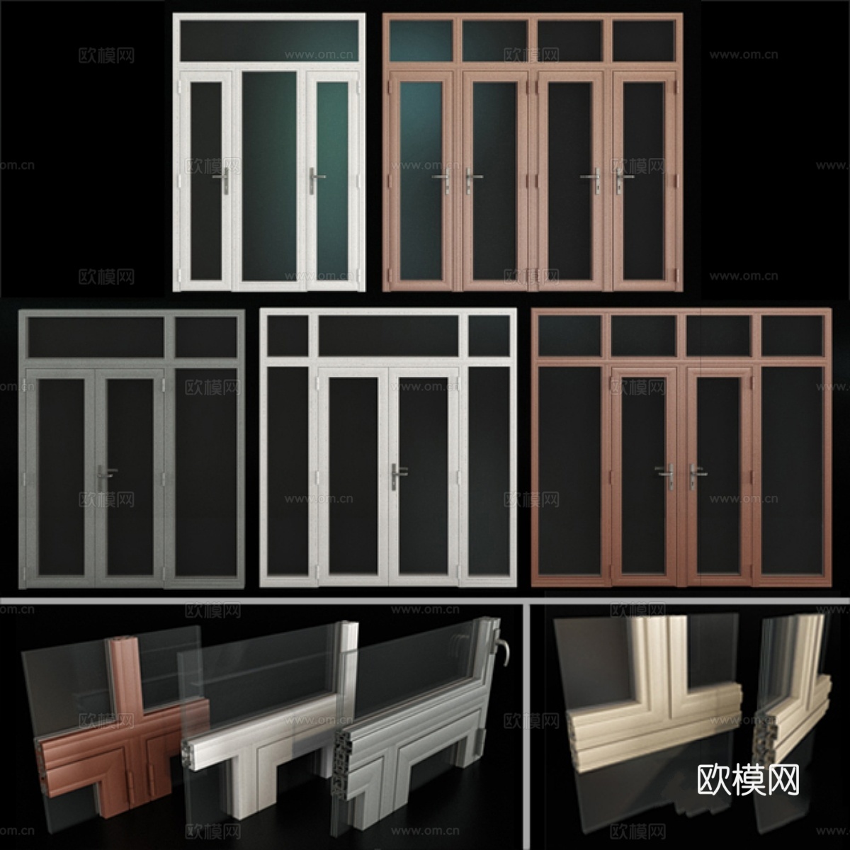 彩绘铝门 彩绘铝门3d模型下载