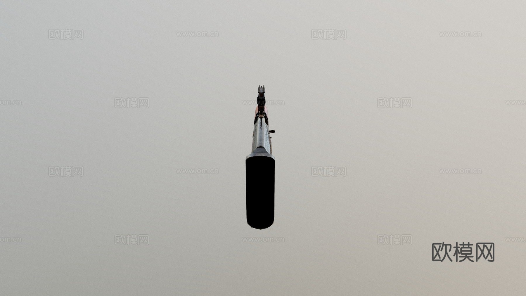 低多边形野牛步枪3d模型下载（渲染图1）