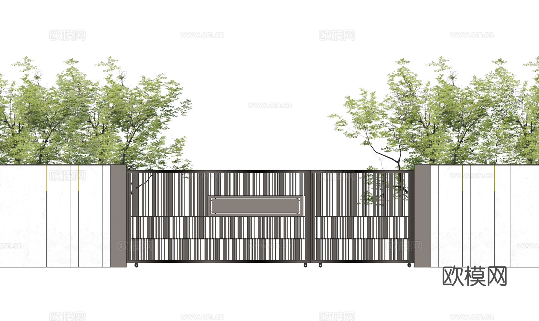 草坪灯 庭院门 水池 屋顶花园 门 室内景观 庭院 造景 景su模型