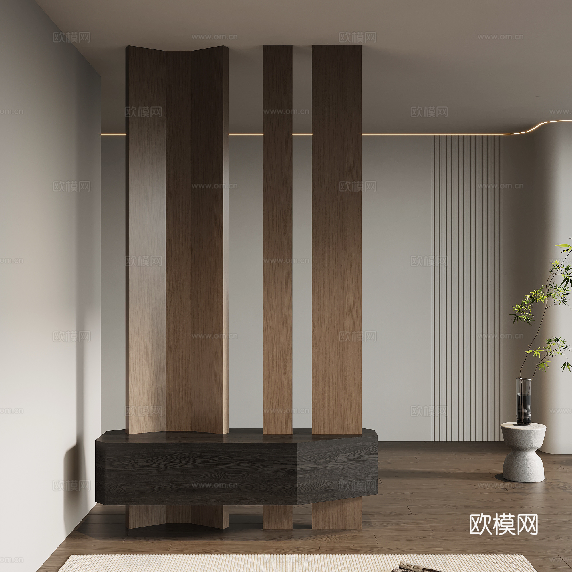 现代意式玄关su模型