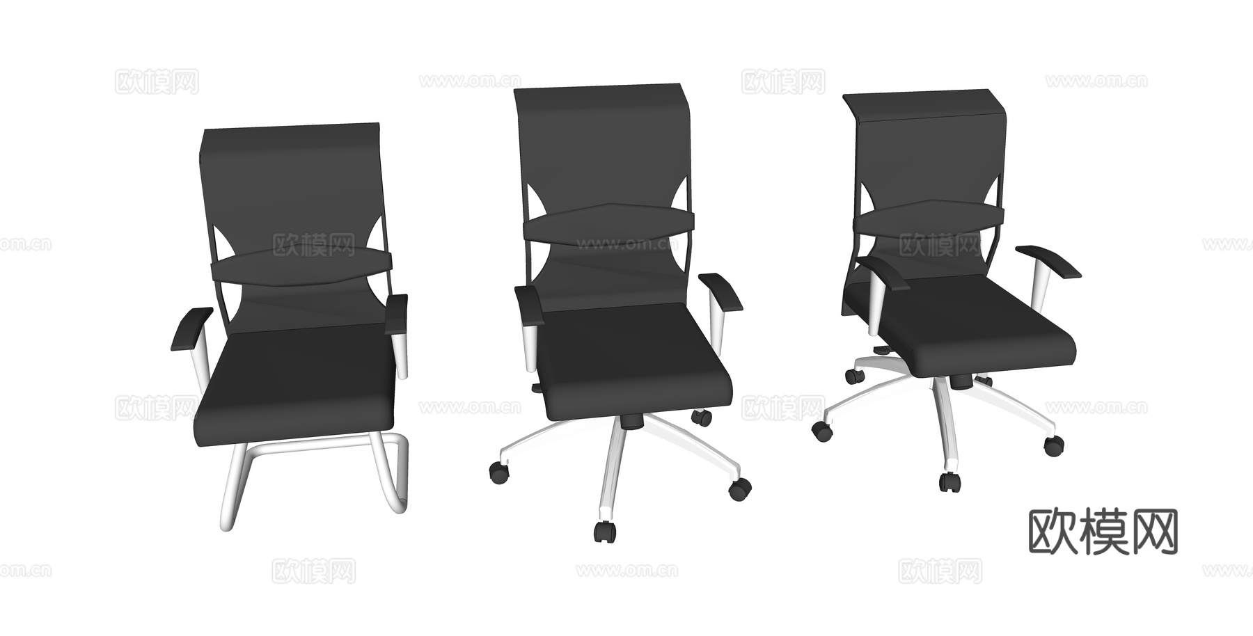办公椅 办公家具su模型下载