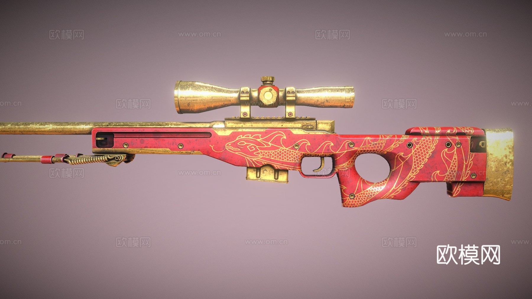 AWP鬼彻3d模型下载（渲染图1）