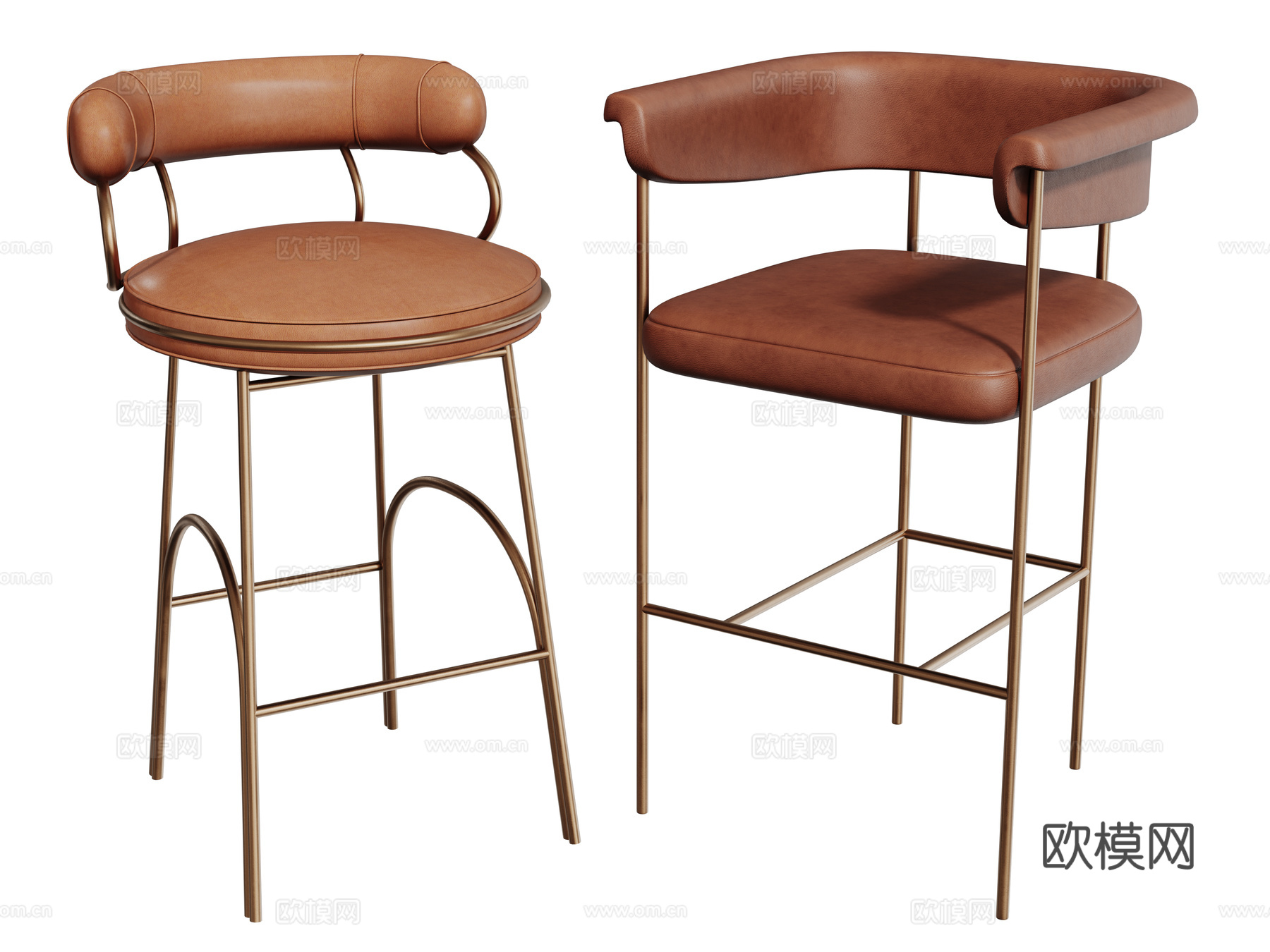 现代吧椅 巴凳 高脚椅 高脚凳 休闲椅su模型