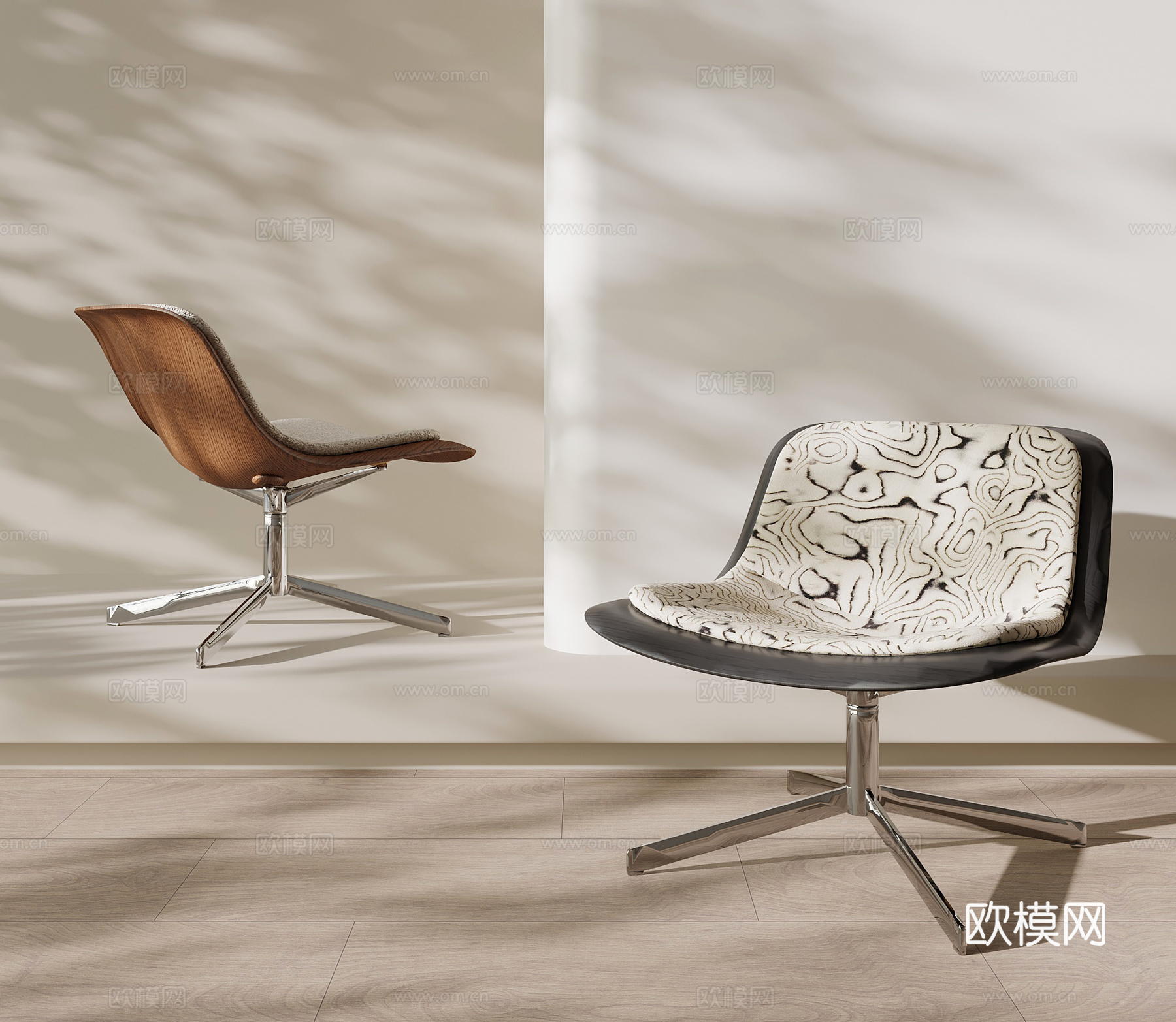 法式中古风椅子 休闲椅 转椅su模型su模型