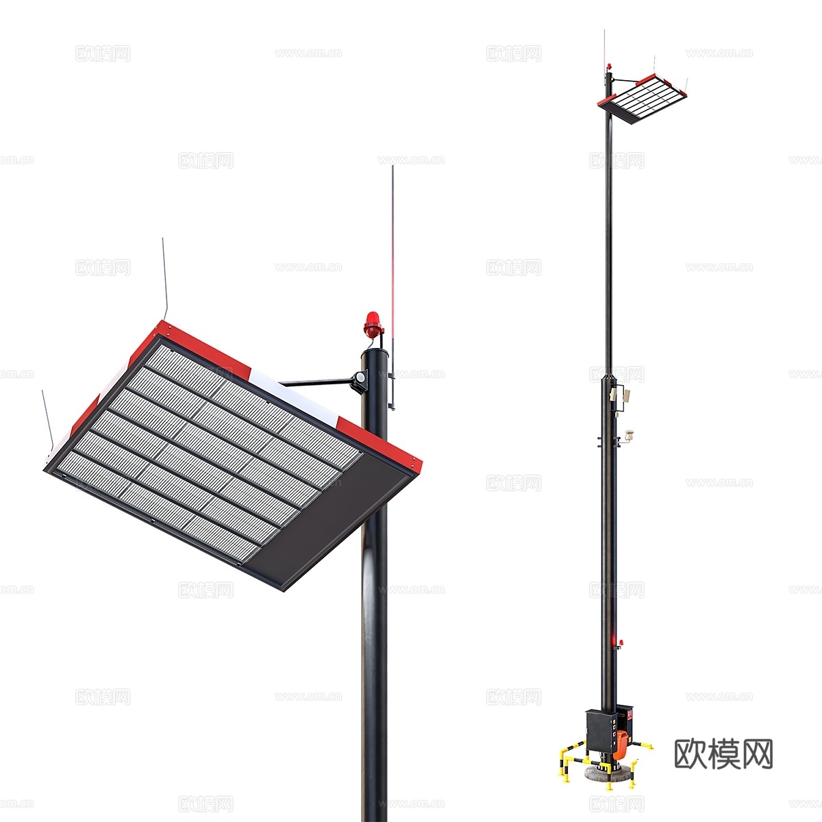带EWO射灯的照明杆3d模型下载
