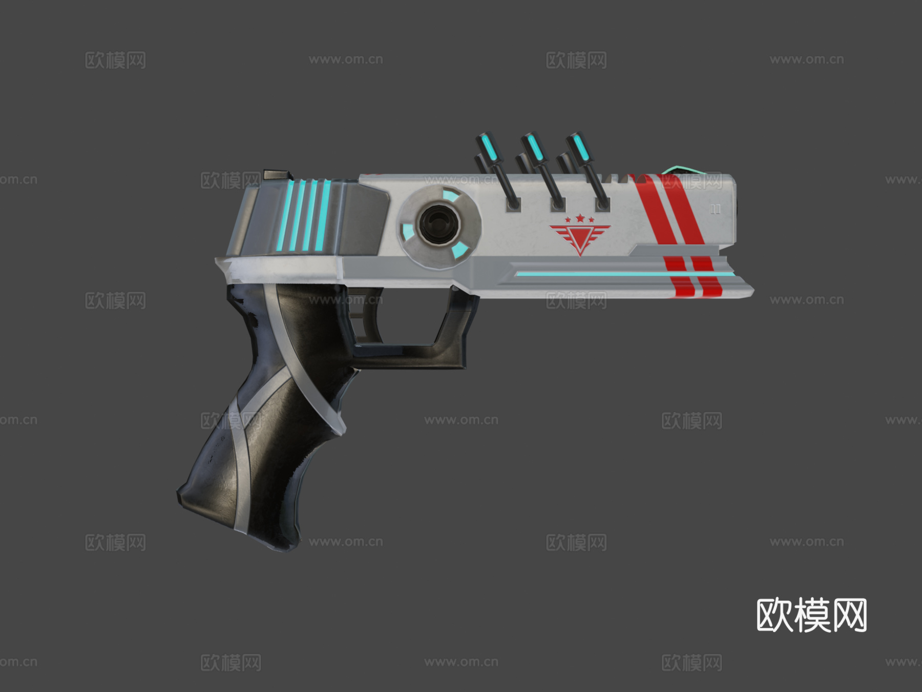 赛博朋克枪T113d模型下载（渲染图6）