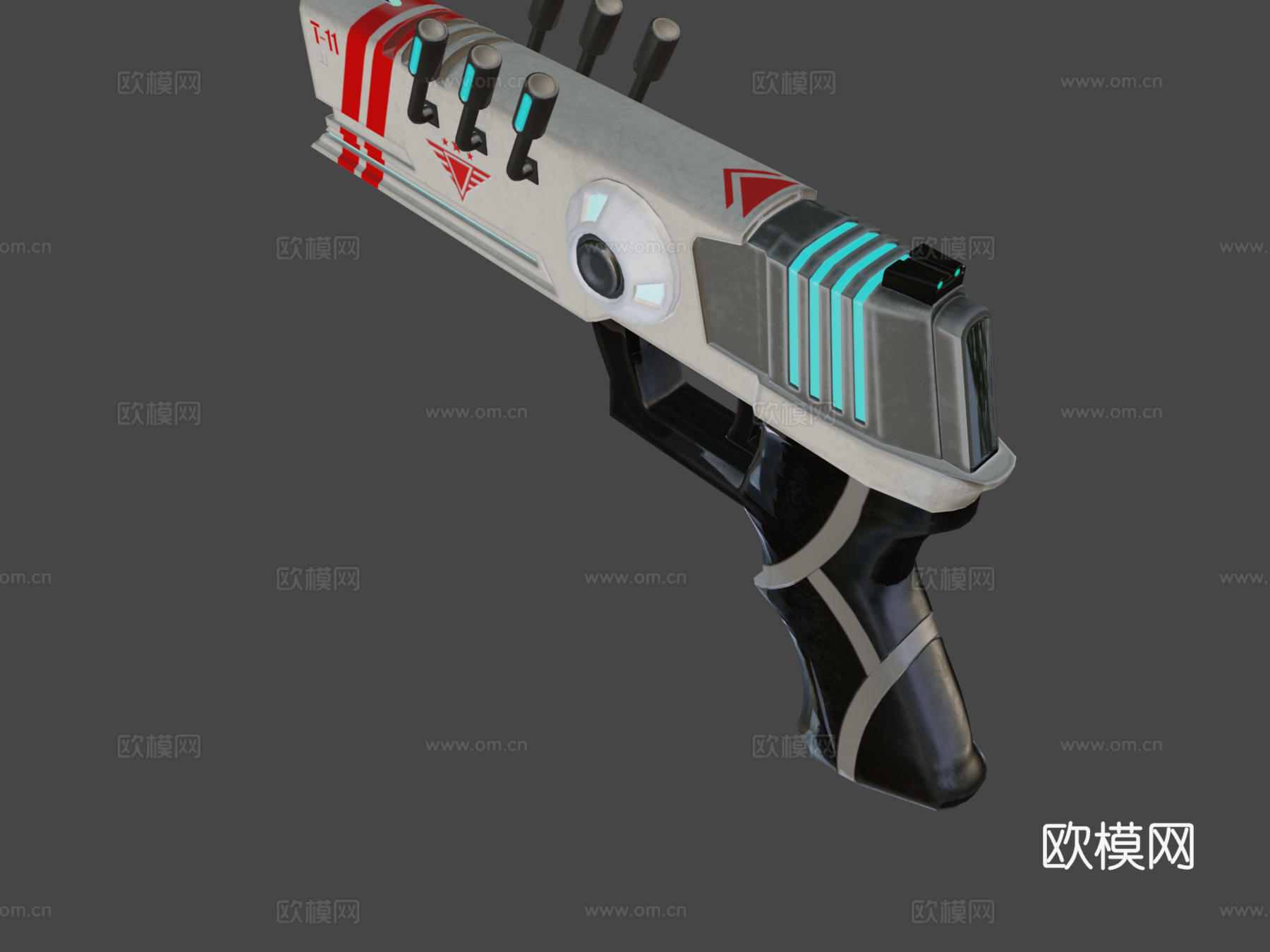 赛博朋克枪T113d模型下载（渲染图8）