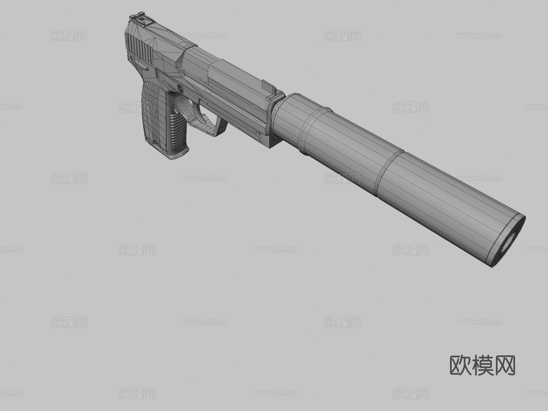 USP质子枪3d模型下载（渲染图3）