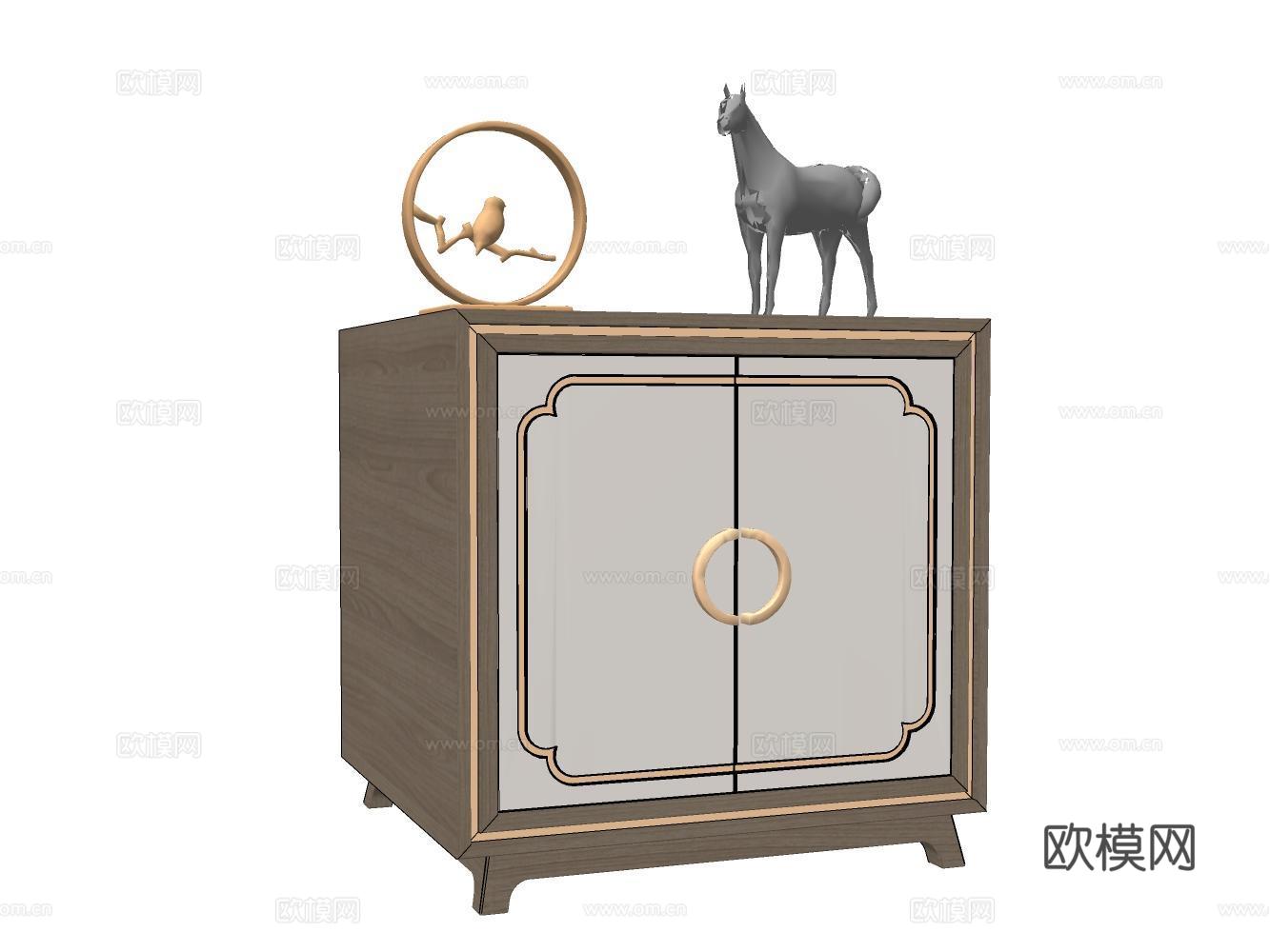 茶几沙发休闲椅摆件su模型